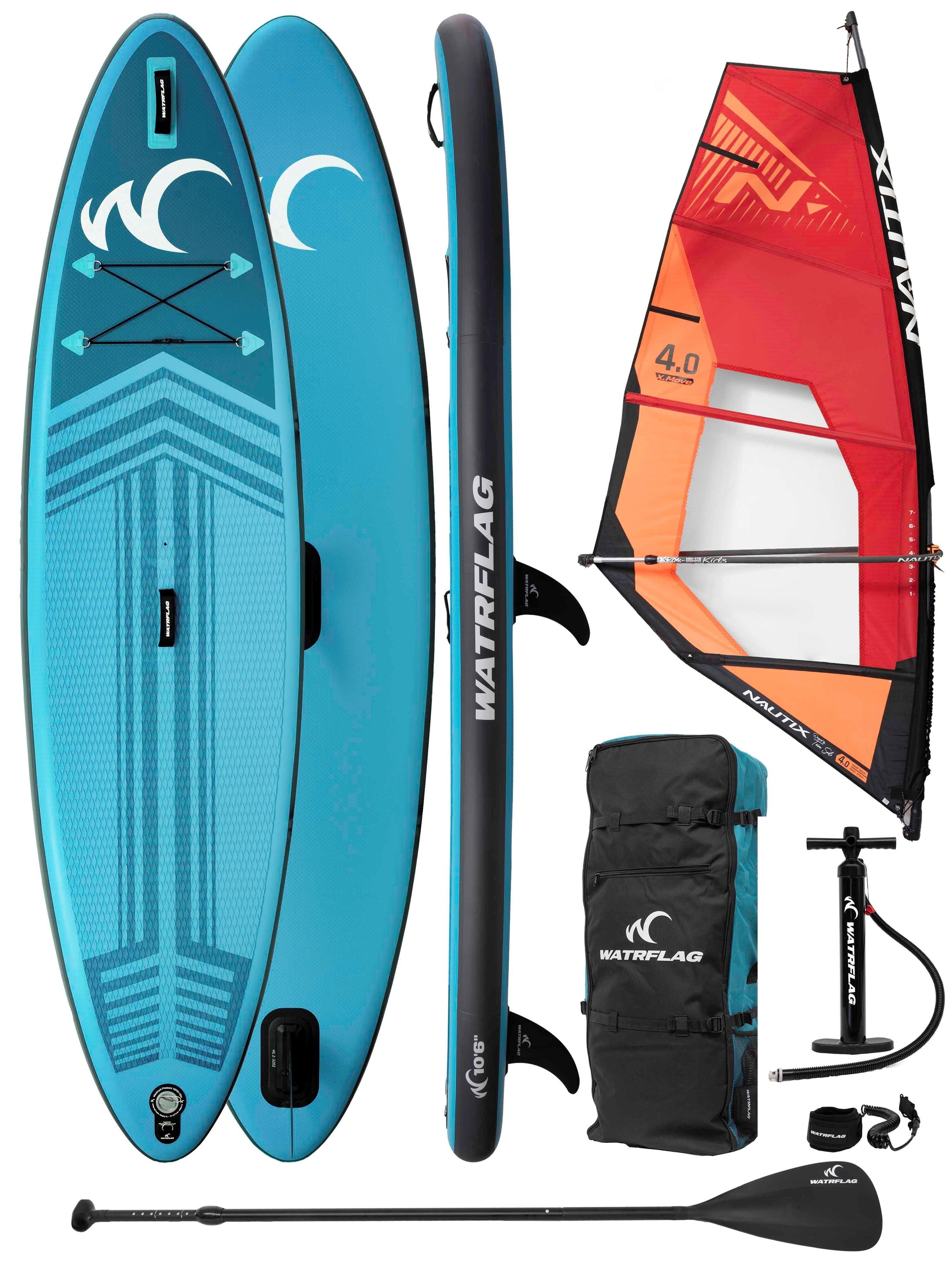WATRFLAG Juego de tablas inflables de WINDSURF-SUP de 10'6" de primera calidad