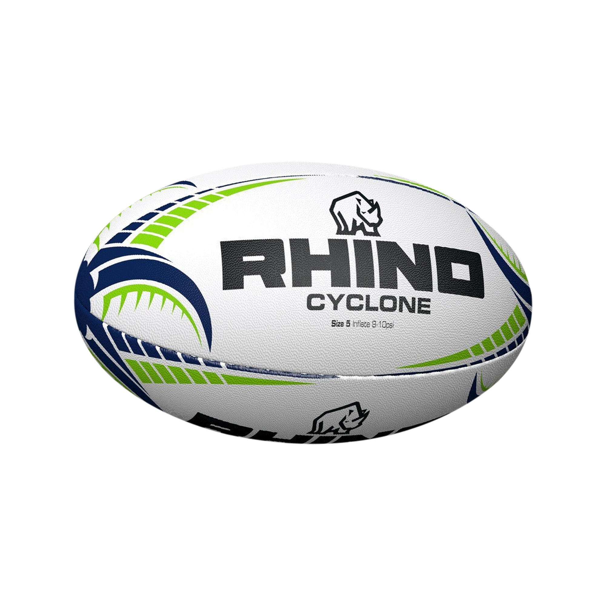 Cyclone Training Rugby Ball (White) 2/3