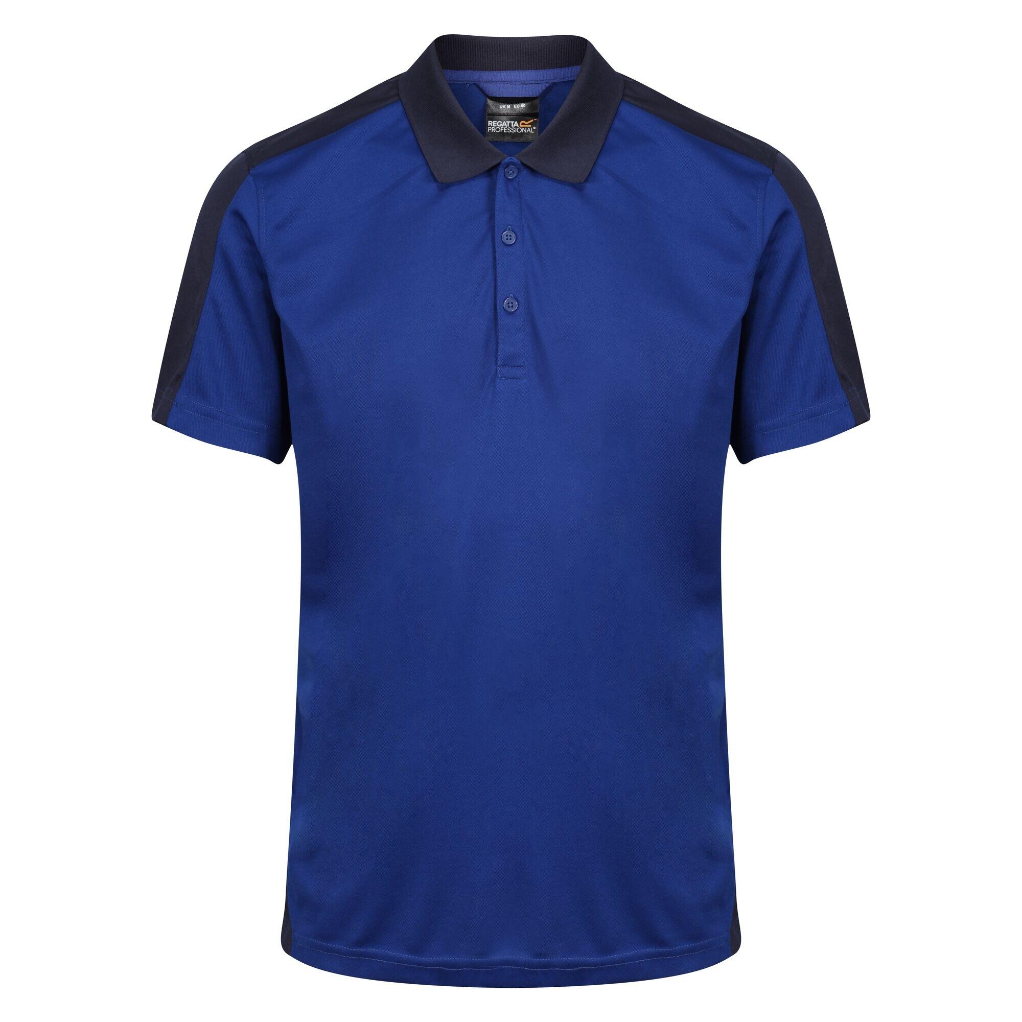 REGATTA Contrast Coolweave Pique Polo Shirt (New Royal/Navy)