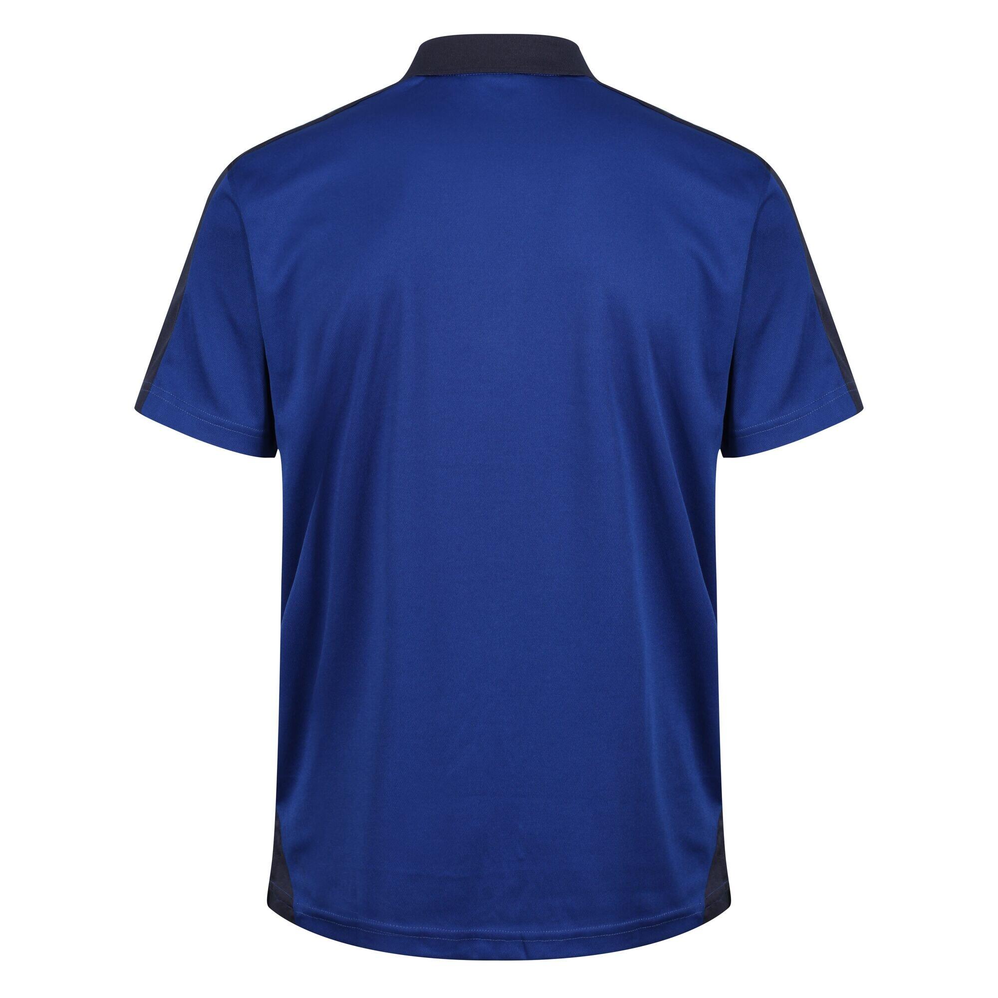 Contrast Coolweave Pique Polo Shirt (New Royal/Navy) 2/3