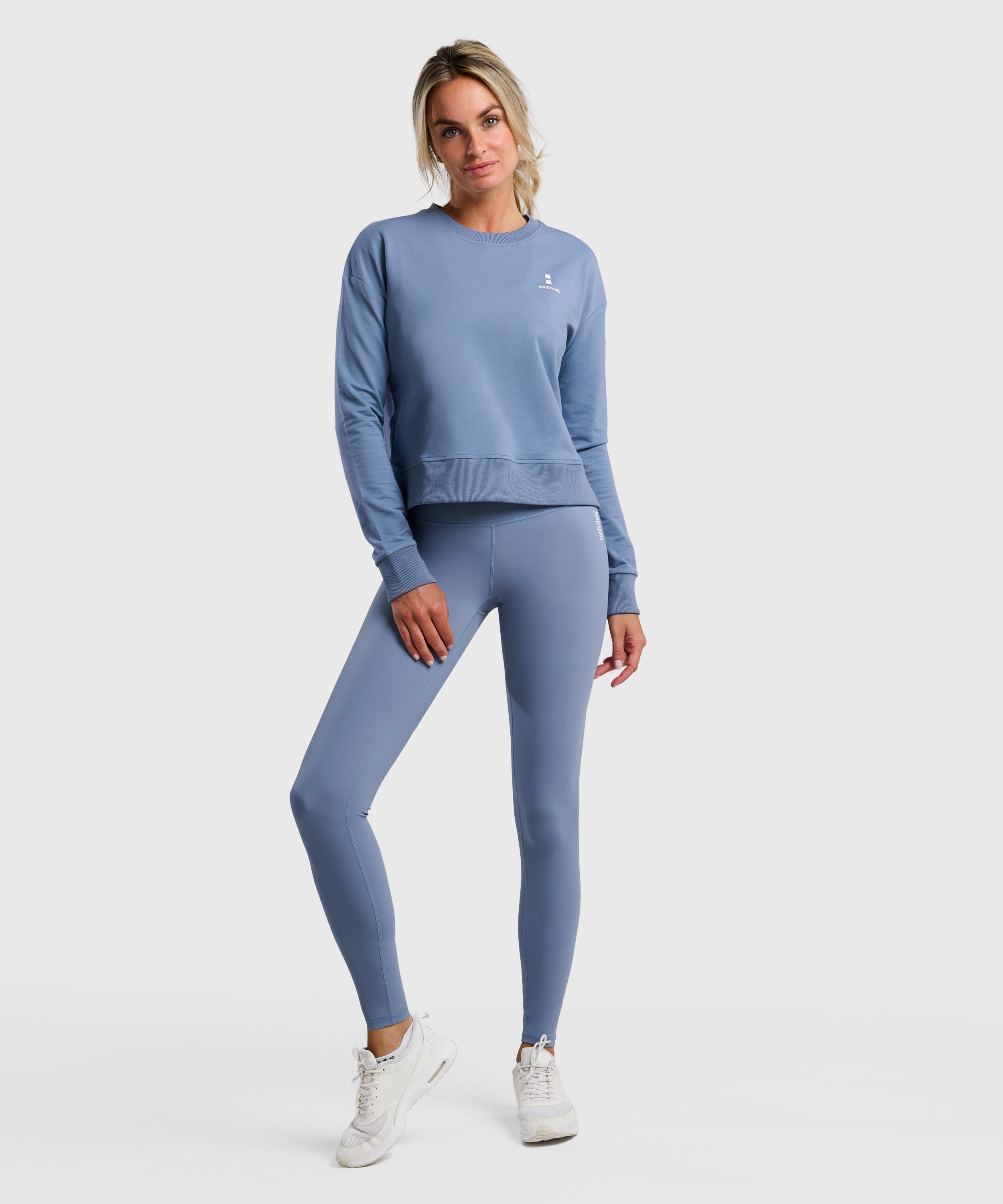 Felpa Organica Tennis/Padel Donna Stone Grey 2/2