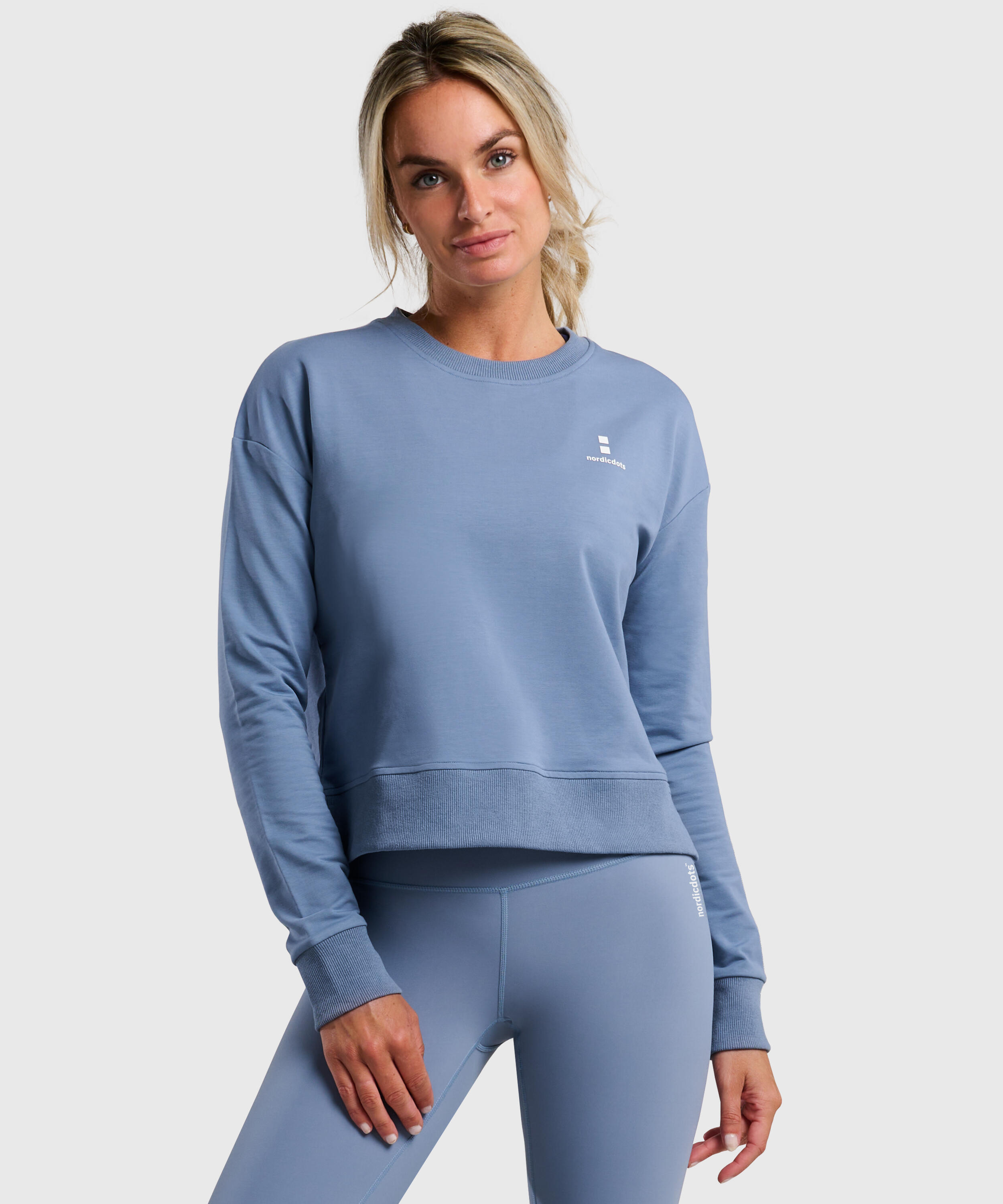 NORDICDOTS Tennis/Padel Organische Sweatshirt Dames Stone Grey