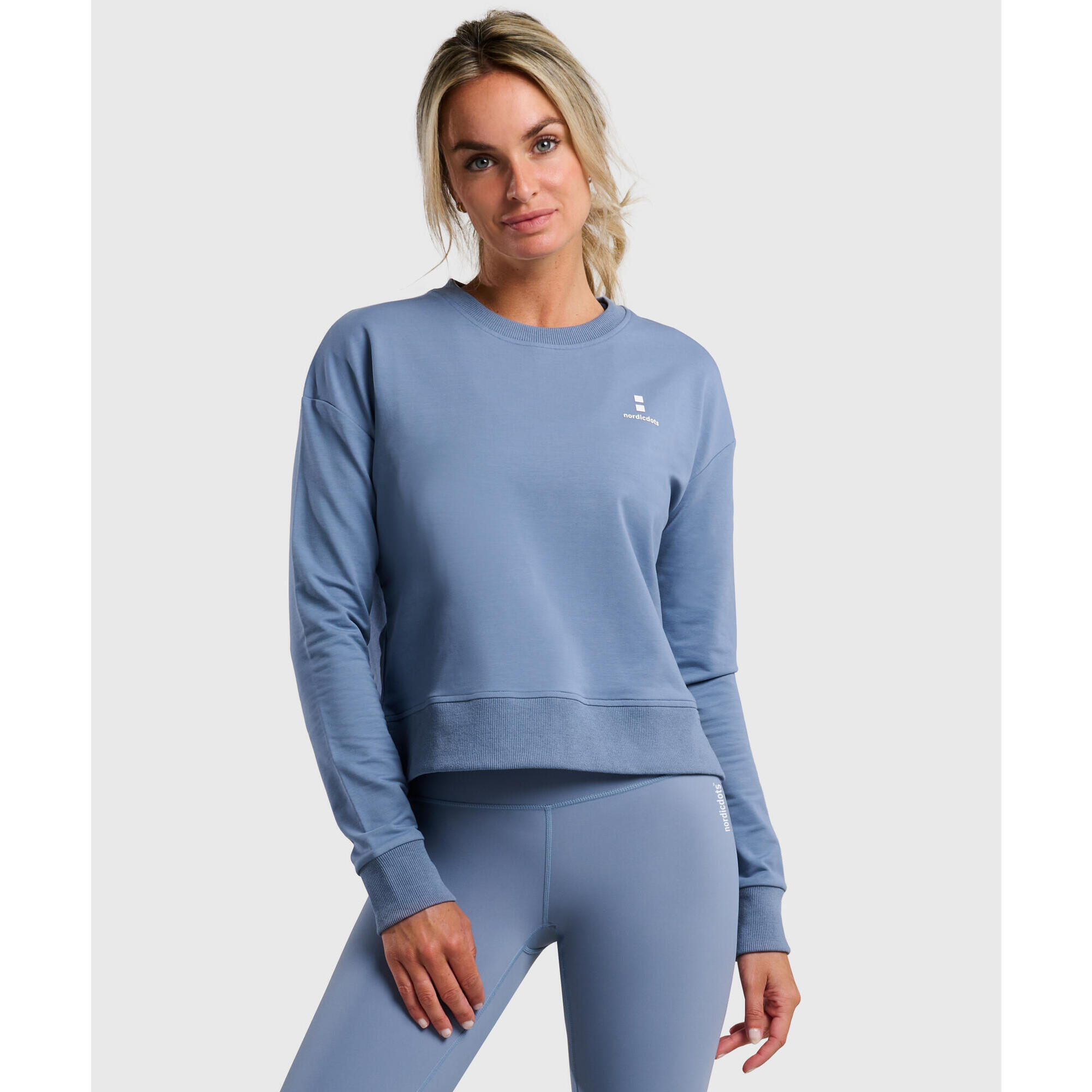 Nordicdots - Sweat-shirt De Tennis/padel Femme En Coton Gris Pierre - Sweat-shirt - Gris - 40 M - Decathlon