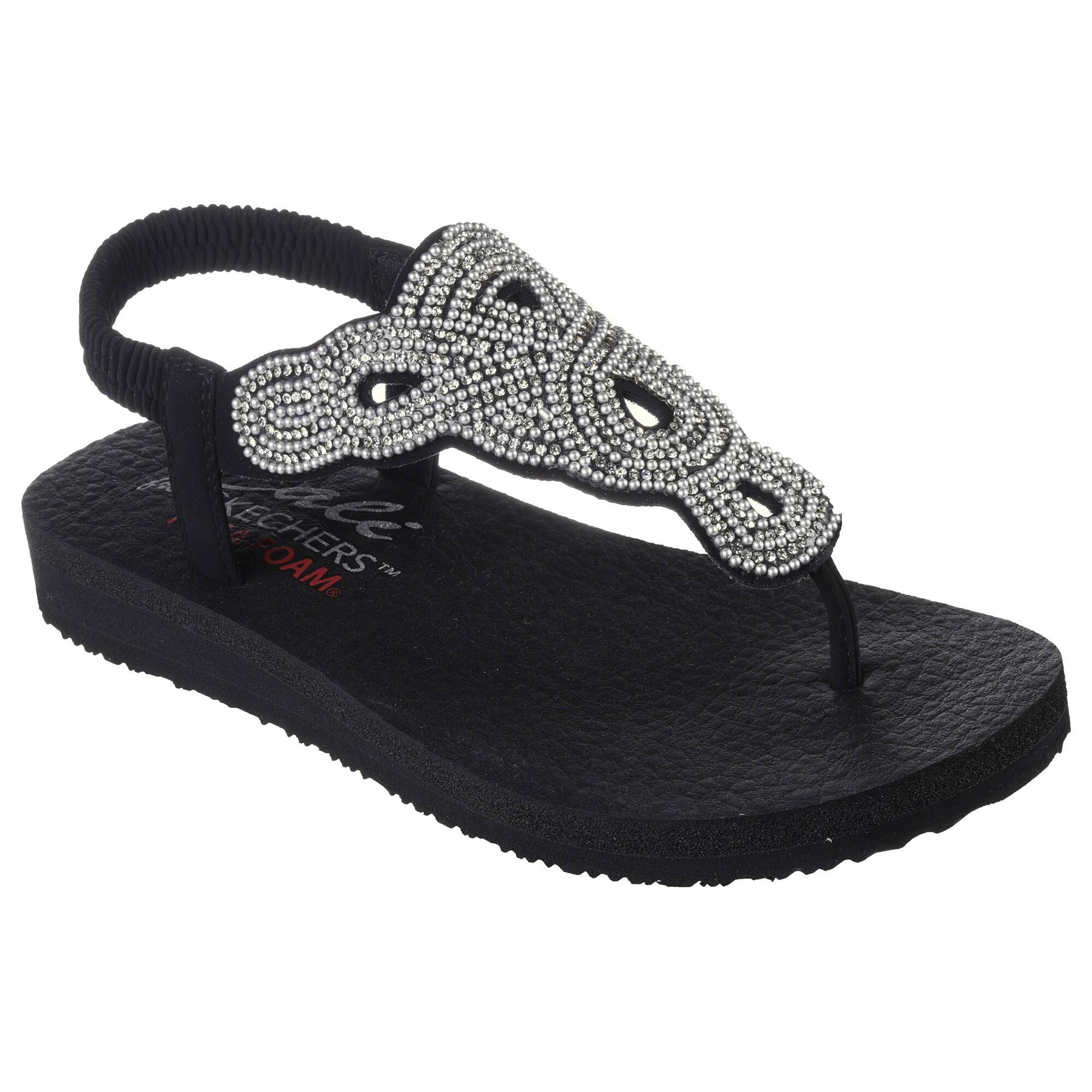 SKECHERS Womens/Ladies Meditation Sandals (Black)