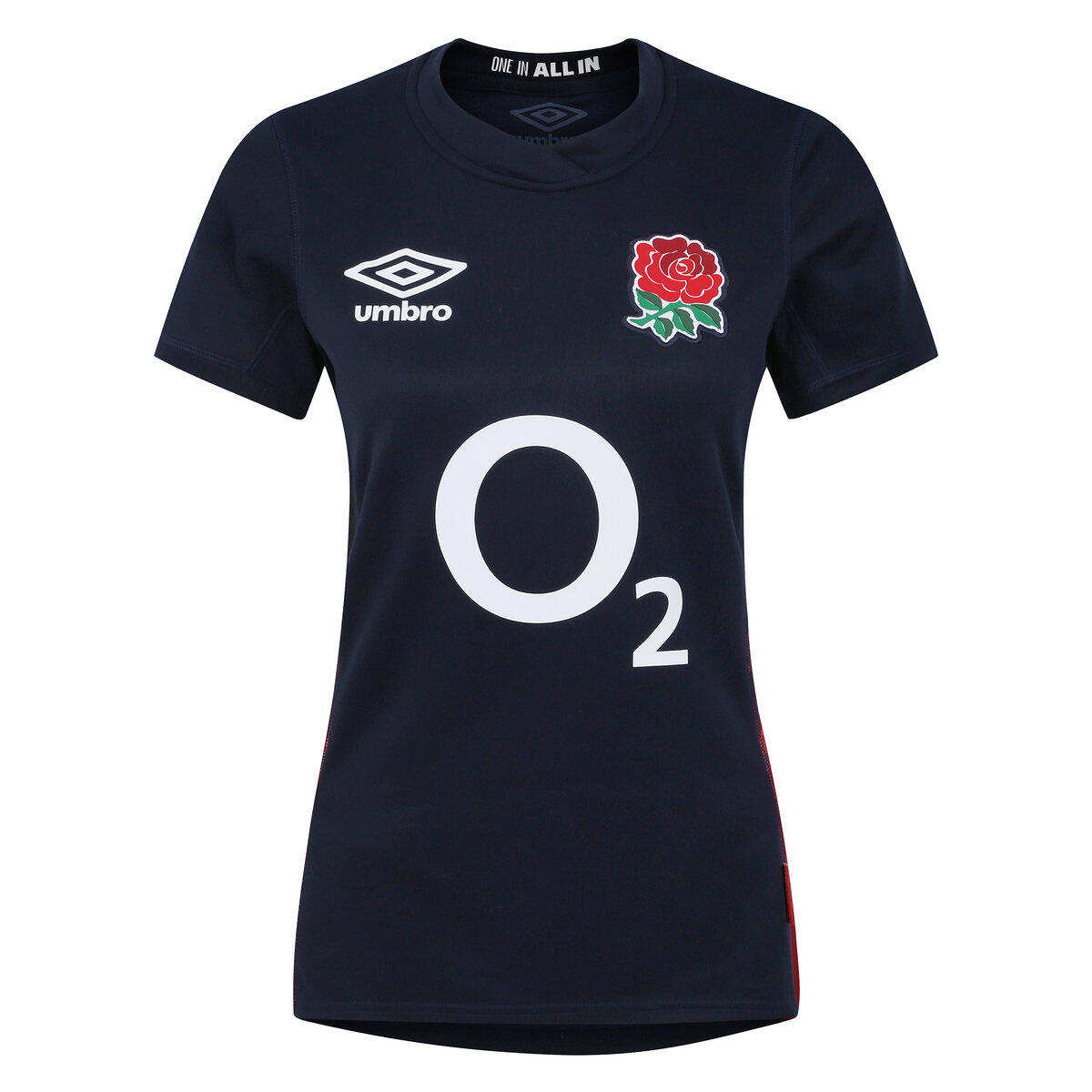 Childrens/Kids 23/24 England Red Roses Alternative Jersey (Navy Blue/White/Red) 1/2