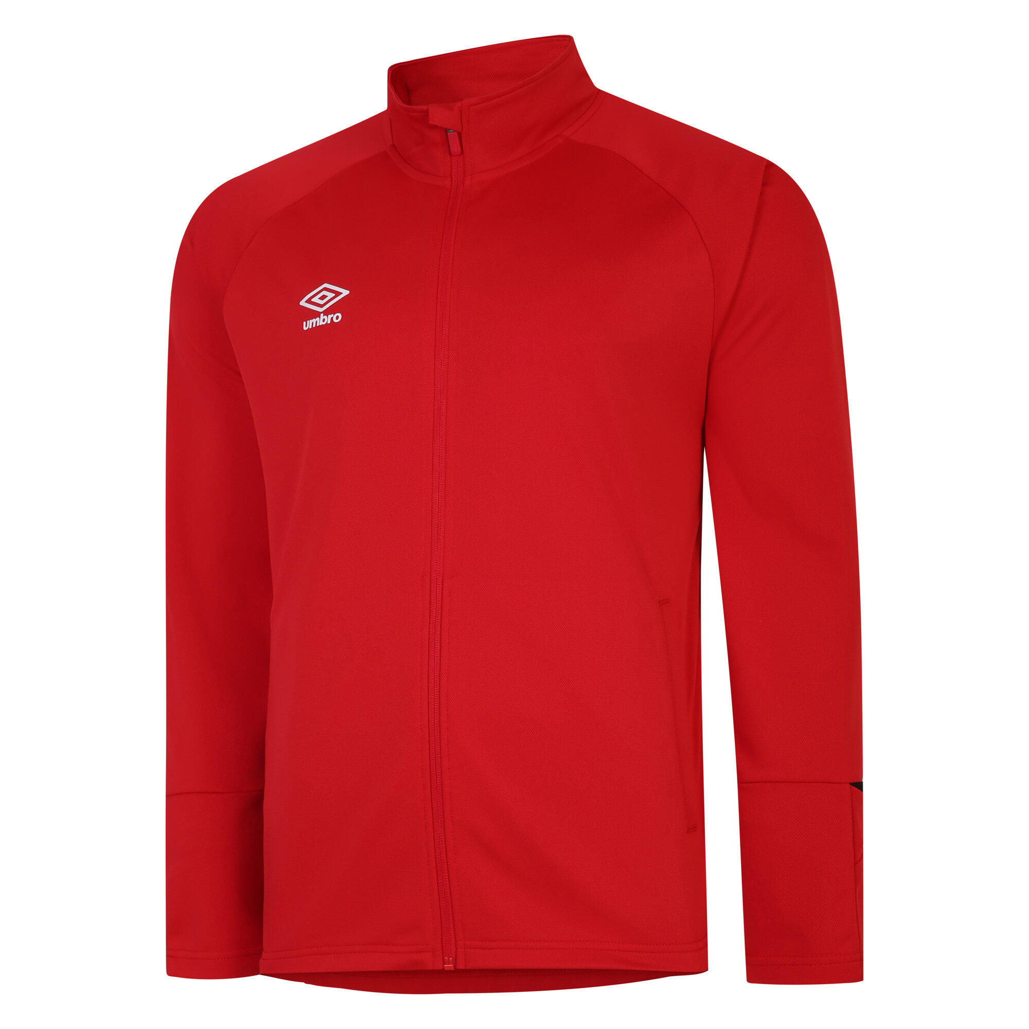 UMBRO Childrens/Kids Total Training Knitted Track Jacket (Vermillion/Black)