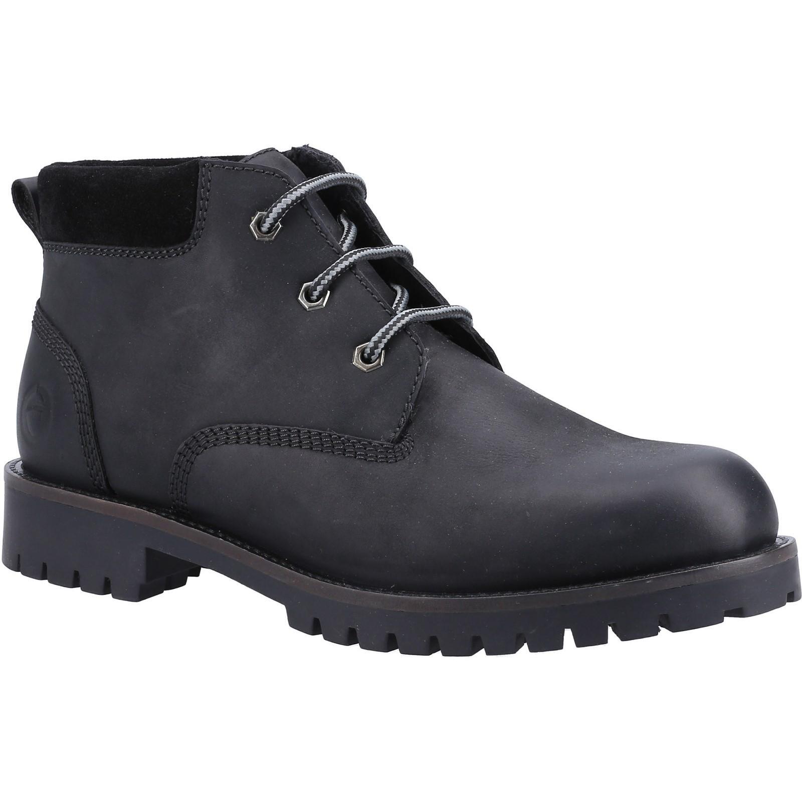 COTSWOLD Mens Banbury Leather Ankle Boots (Black)