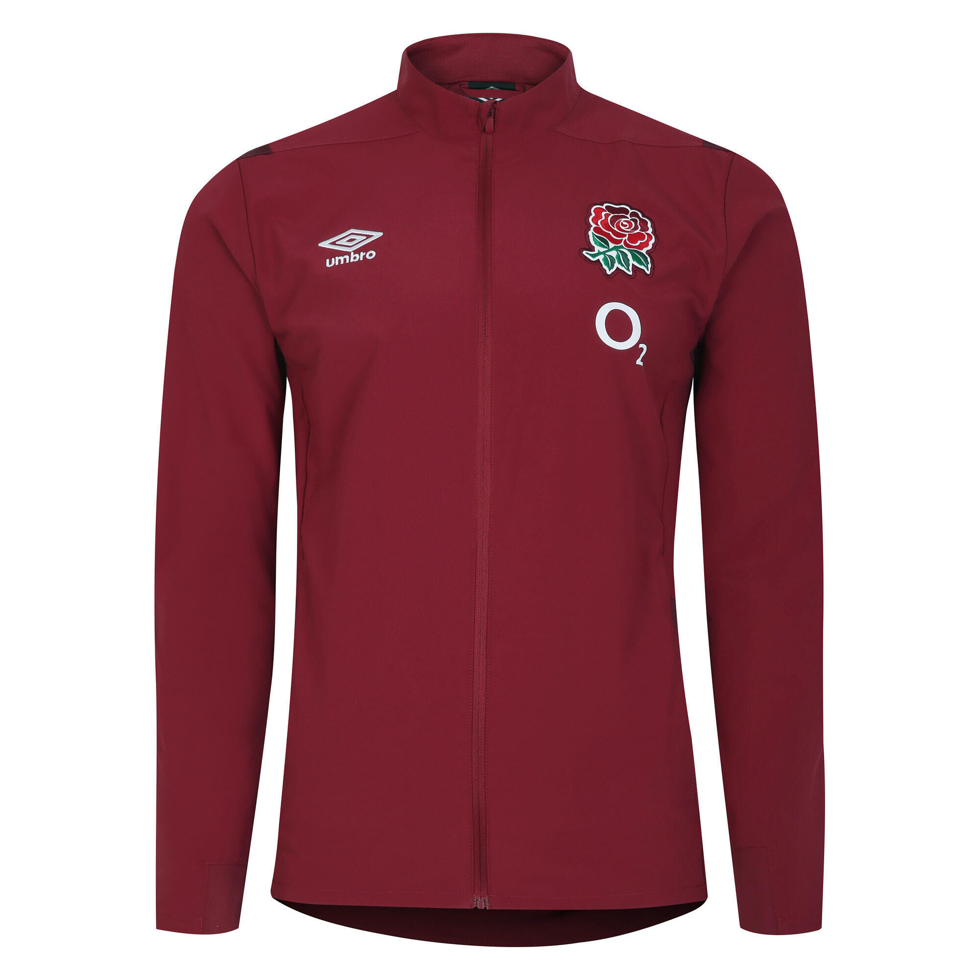 UMBRO Mens 23/24 Presentation England Rugby Jacket (Tibetan Red/Zinfandel)