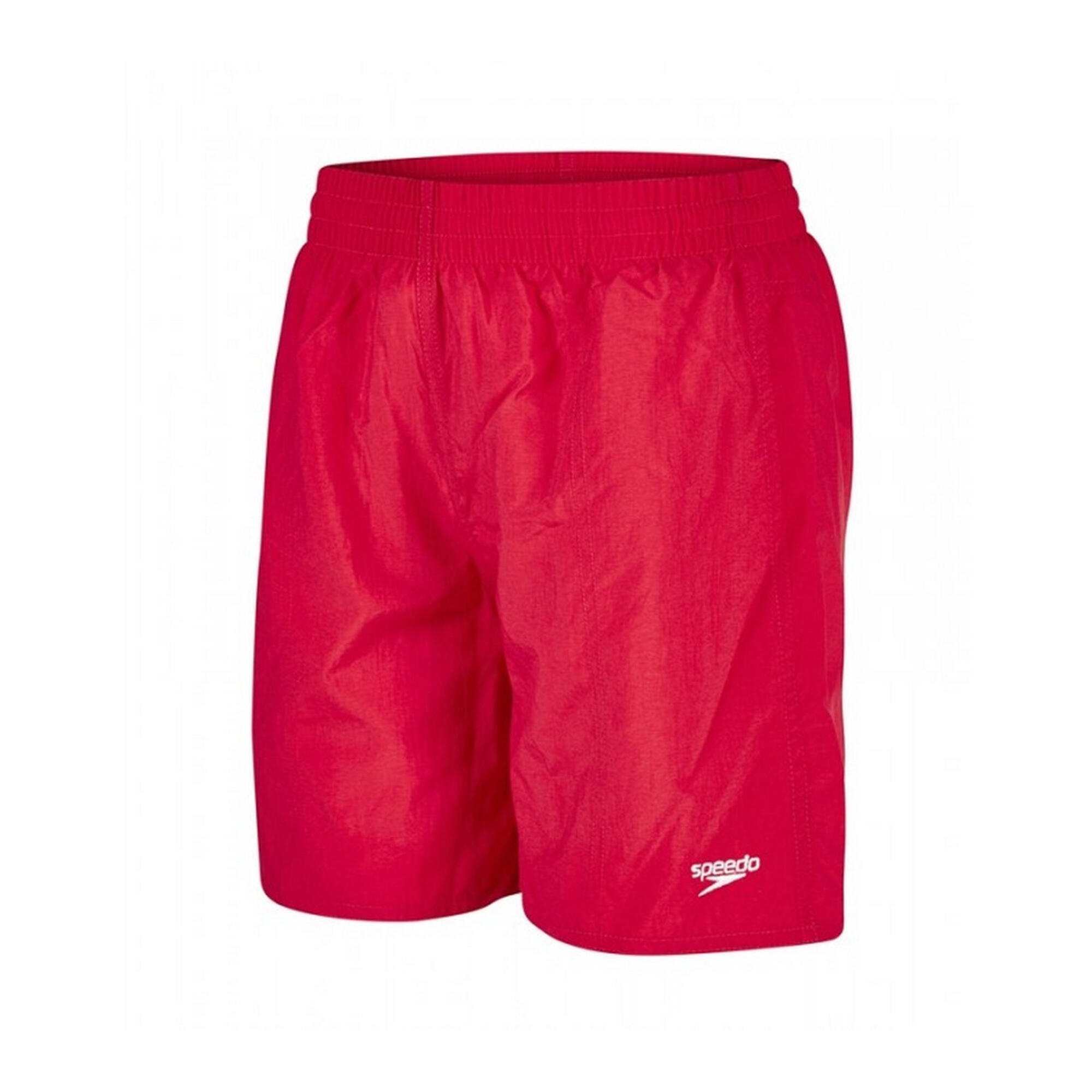 Mens Leisure Swim Shorts (Red) 1/3