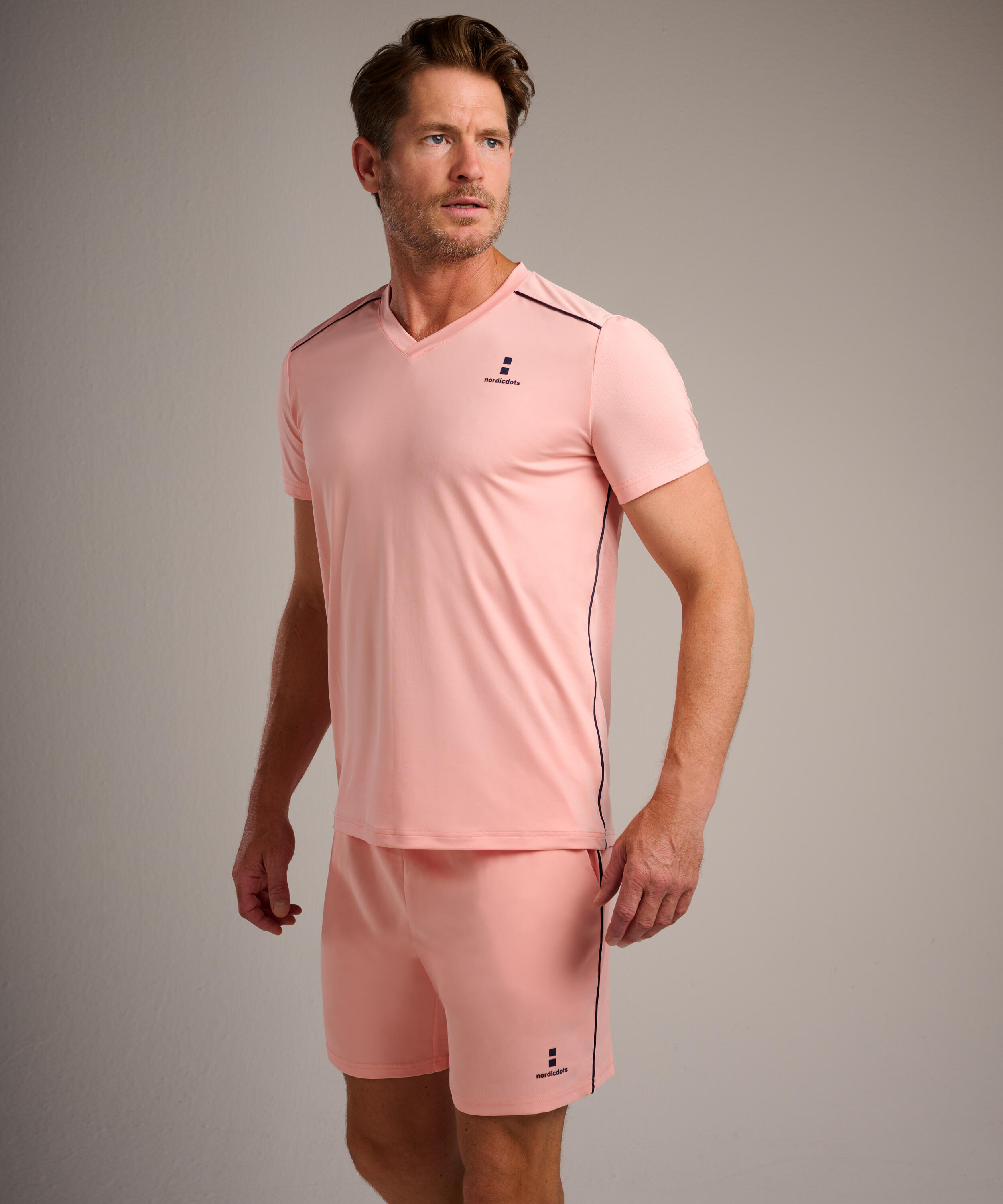 Performance Tennis/Padel T-Shirt Herren Peach 3/3
