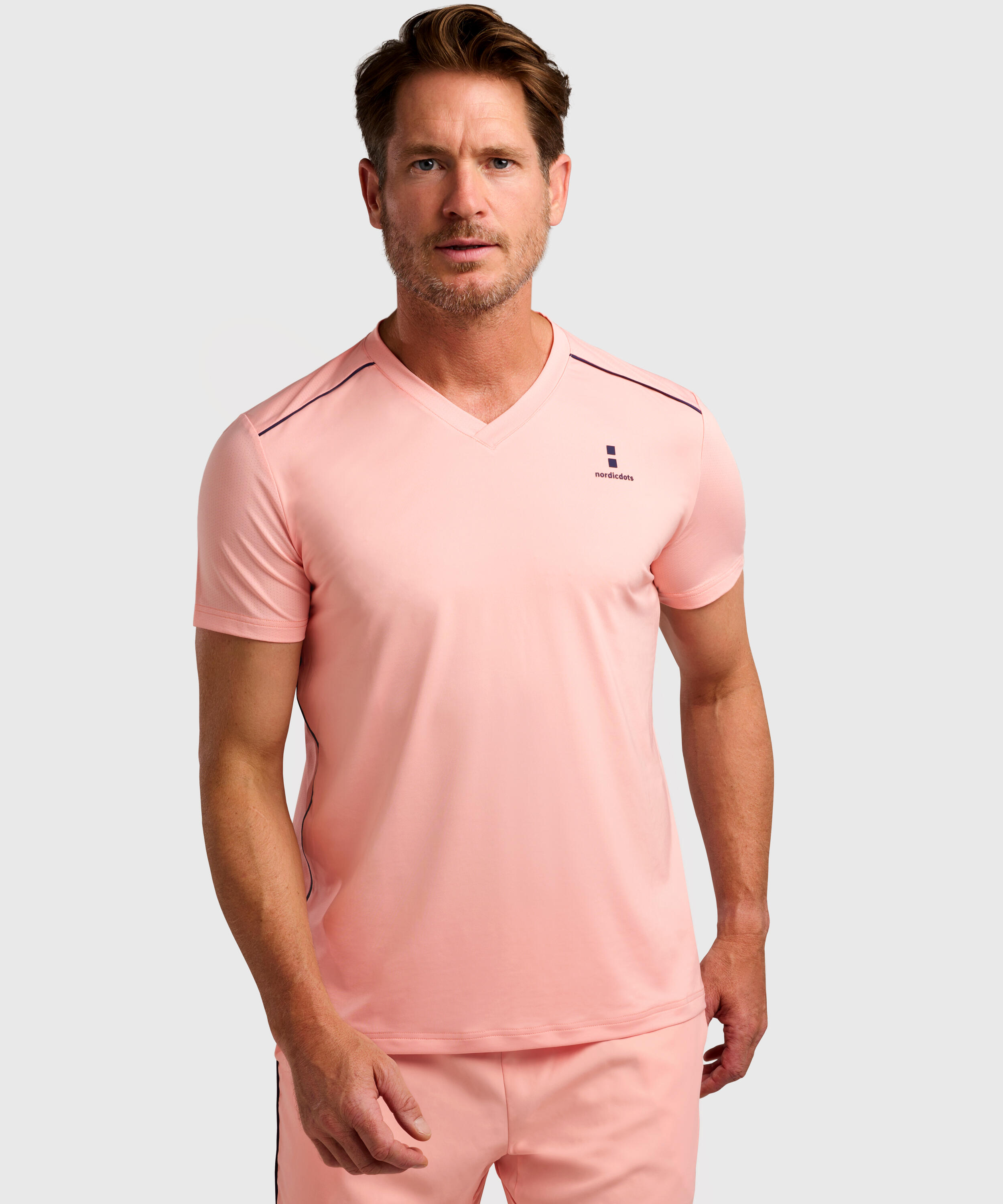 NORDICDOTS Performance Tennis/Padel T-shirt Heren Peach