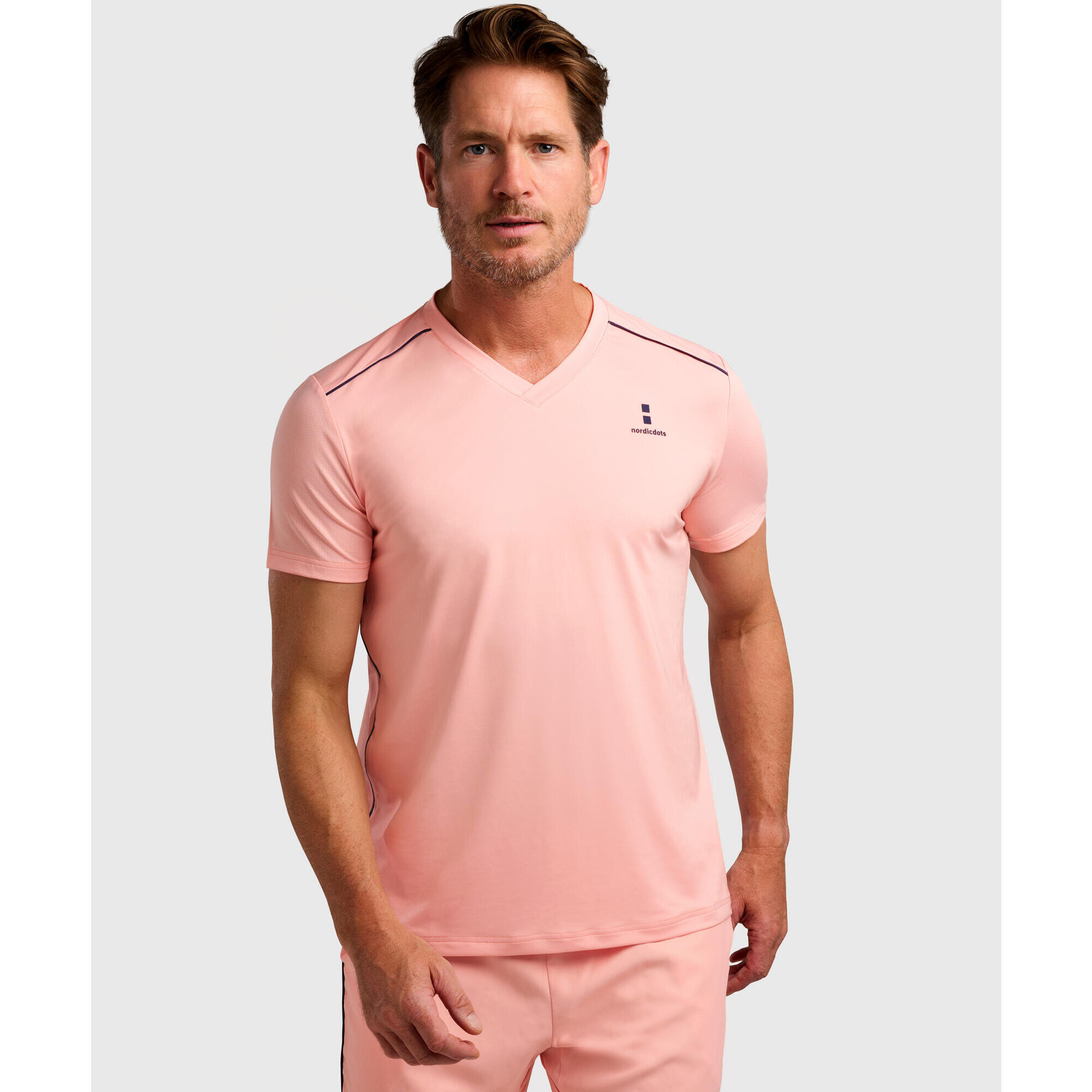 Men's Performance Peach Tennis/Padel T-Shirt