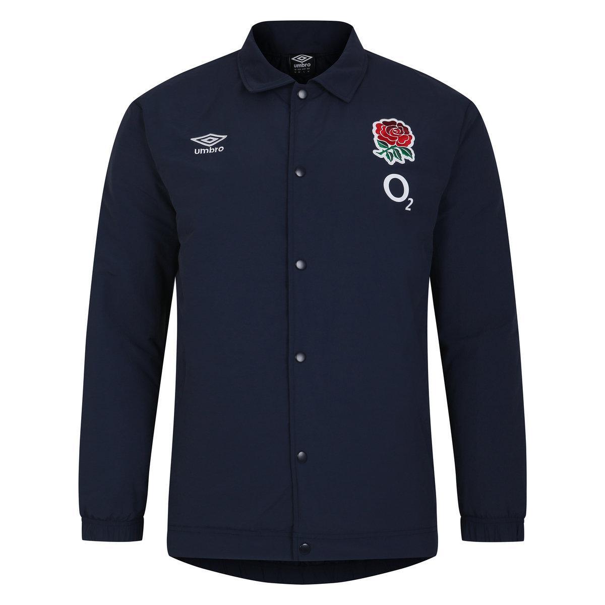 Childrens/Kids 23/24 England Rugby Coach Jacket (Navy Blazer) 2/4