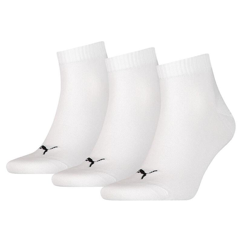 Unisex Kurzsocken für Erwachsene, 3erPack Damen und Herren Weiß