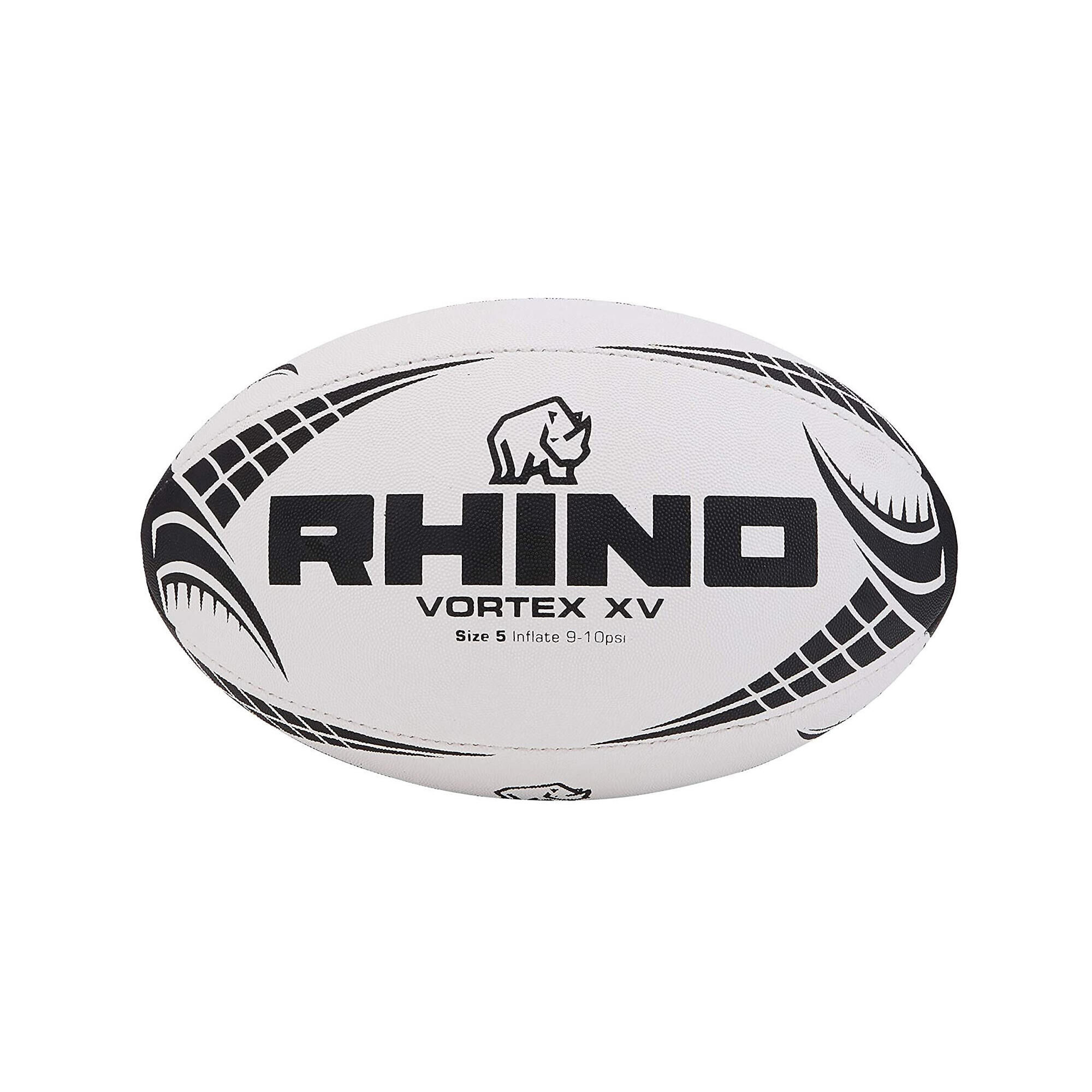 RHINO Vortex XV Rugby Ball (White)