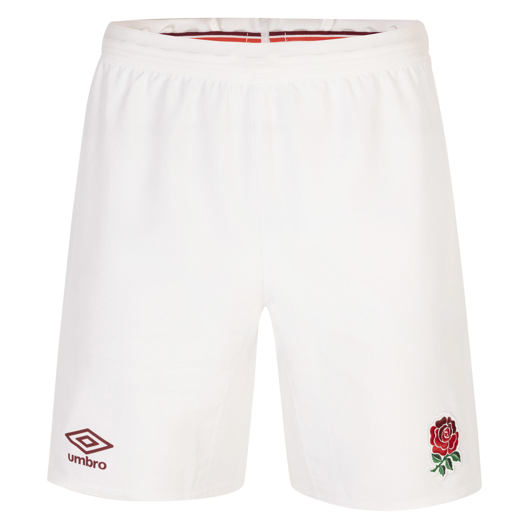 Mens 23/24 England Rugby Replica Home Shorts (White) 1/4