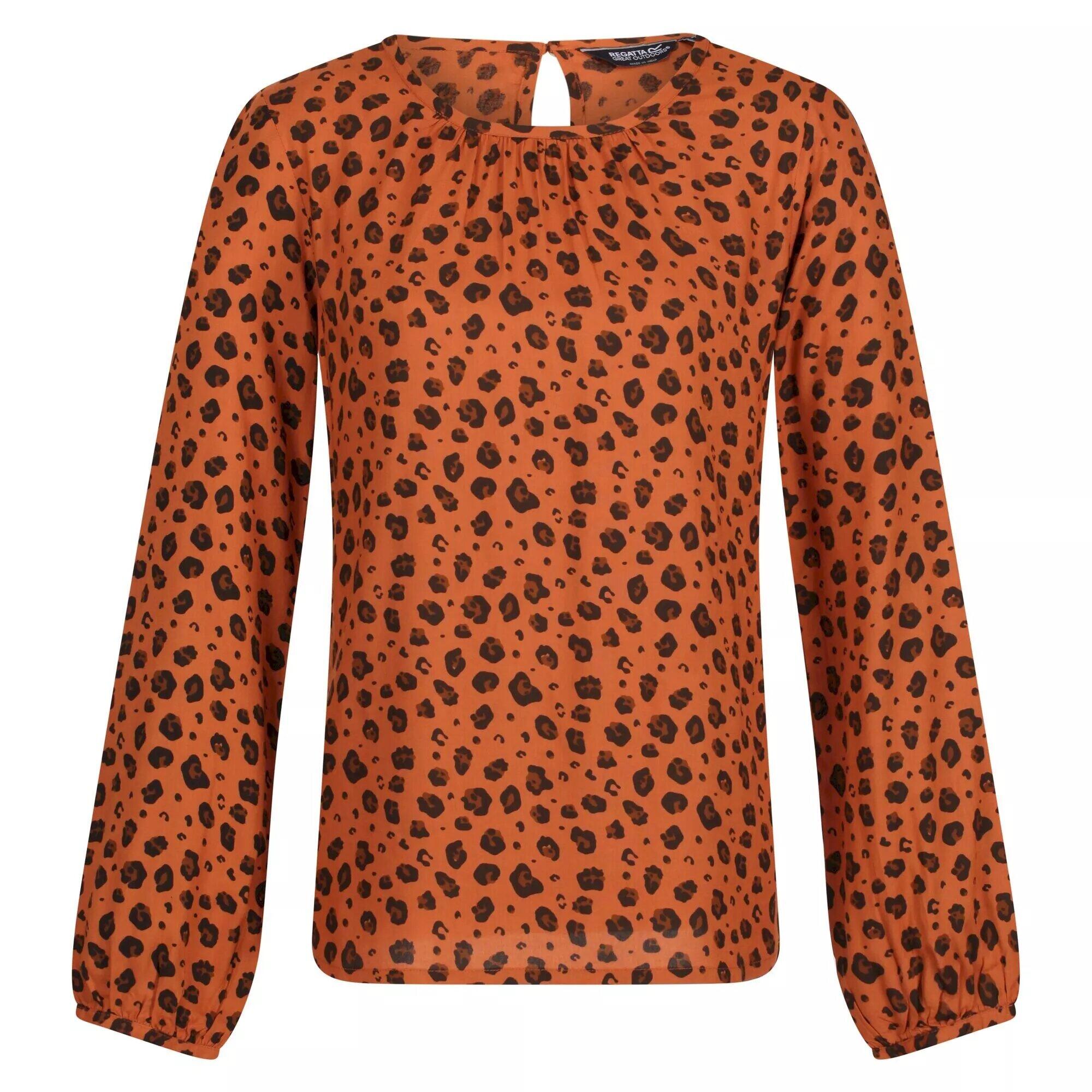 REGATTA Womens/Ladies Hadria Animal Print Blouse (Copper Almond)