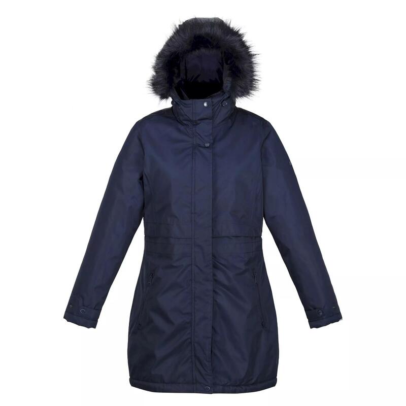 Dames Lyanna Parka met Bontrand (Marine)