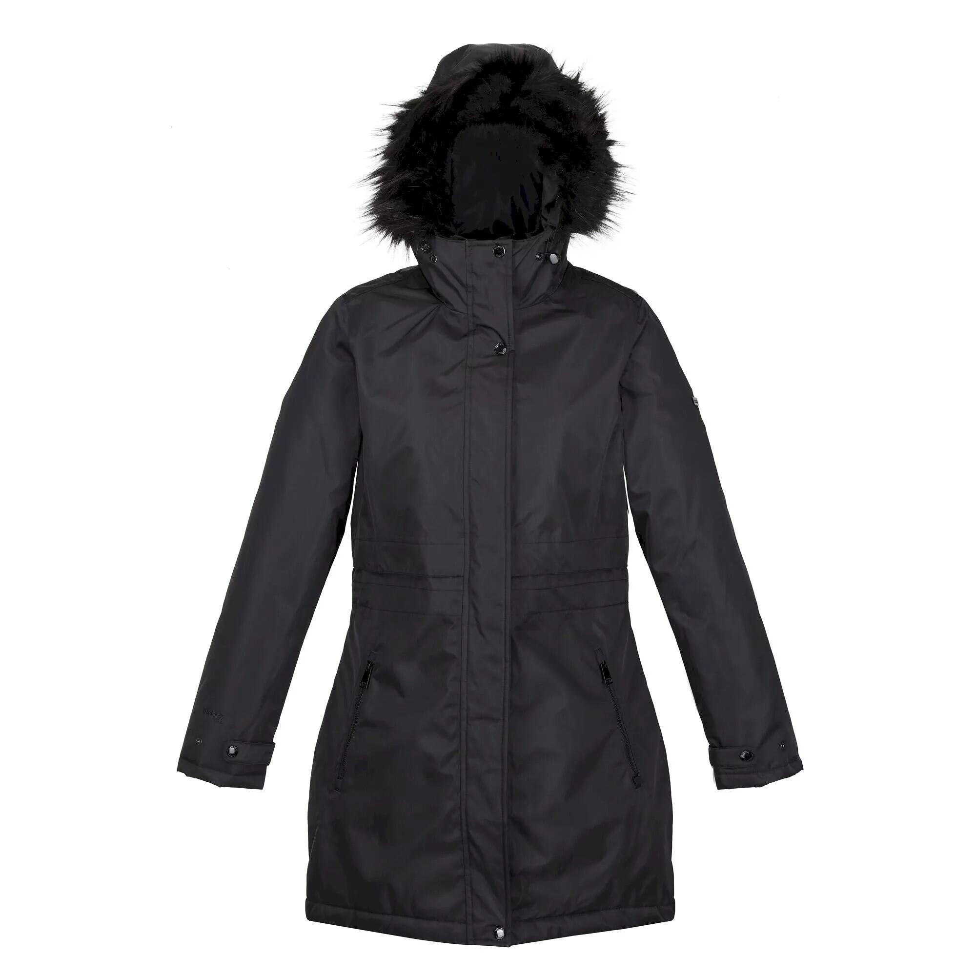 REGATTA Womens/Ladies Lyanna Faux Fur Trim Parka (Black)