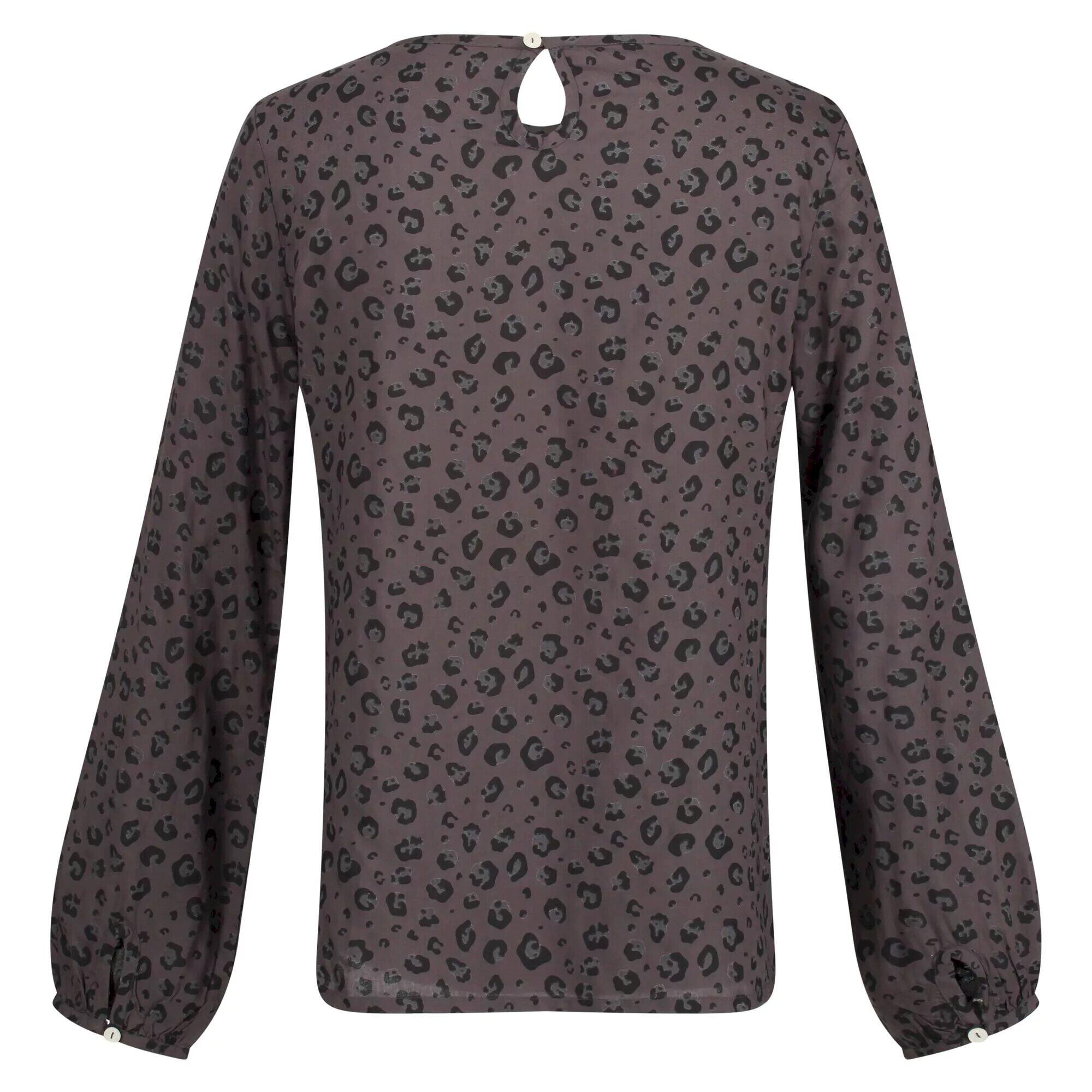 Womens/Ladies Hadria Animal Print Blouse (Black) 1/4