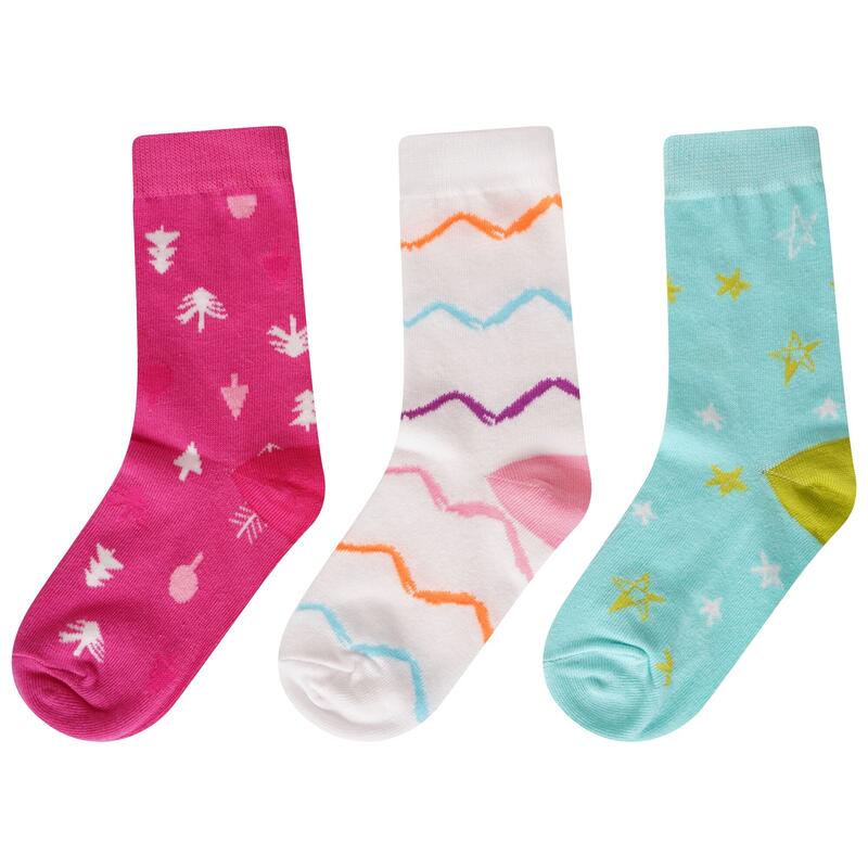 Chaussettes CURIOSITY Enfant (Bleu / Orange / Kaki / Blanc)