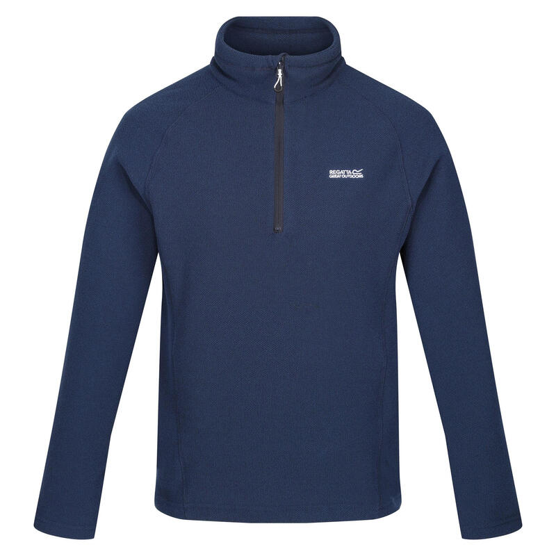 Geweldige Outdoors Heren Kenger Half Zip Honeycomb Fleece (Zwart)