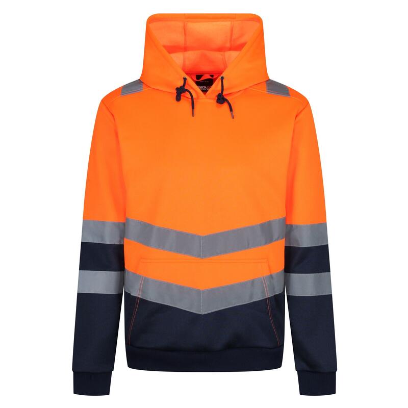 Kapuzenpullover hohe Sichtbarkeit für Herren Orange