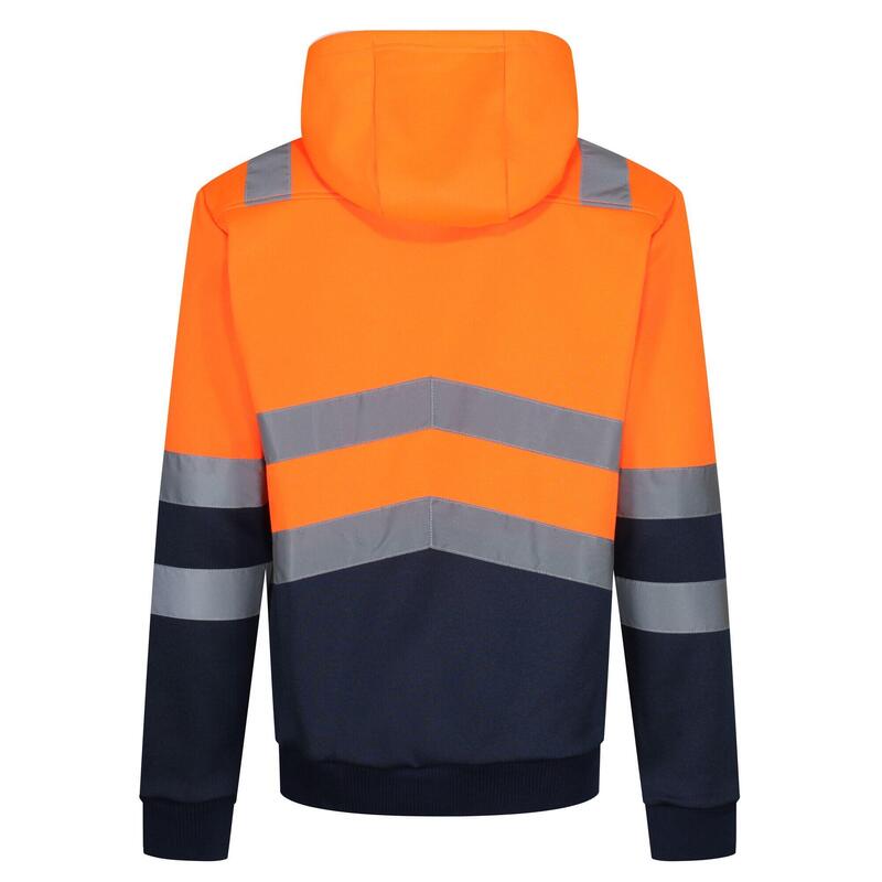 Kapuzenpullover hohe Sichtbarkeit für Herren Orange