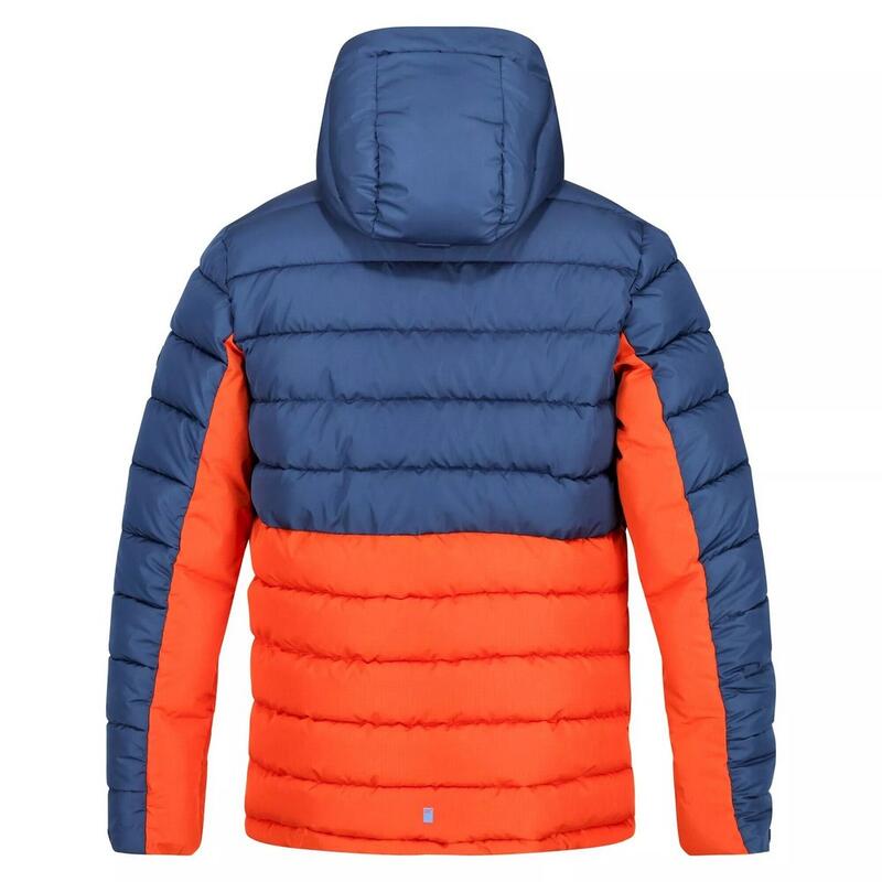 Chaqueta Acolchada Nevado VI para Hombre Azul Almirante, Naranja Oxidado