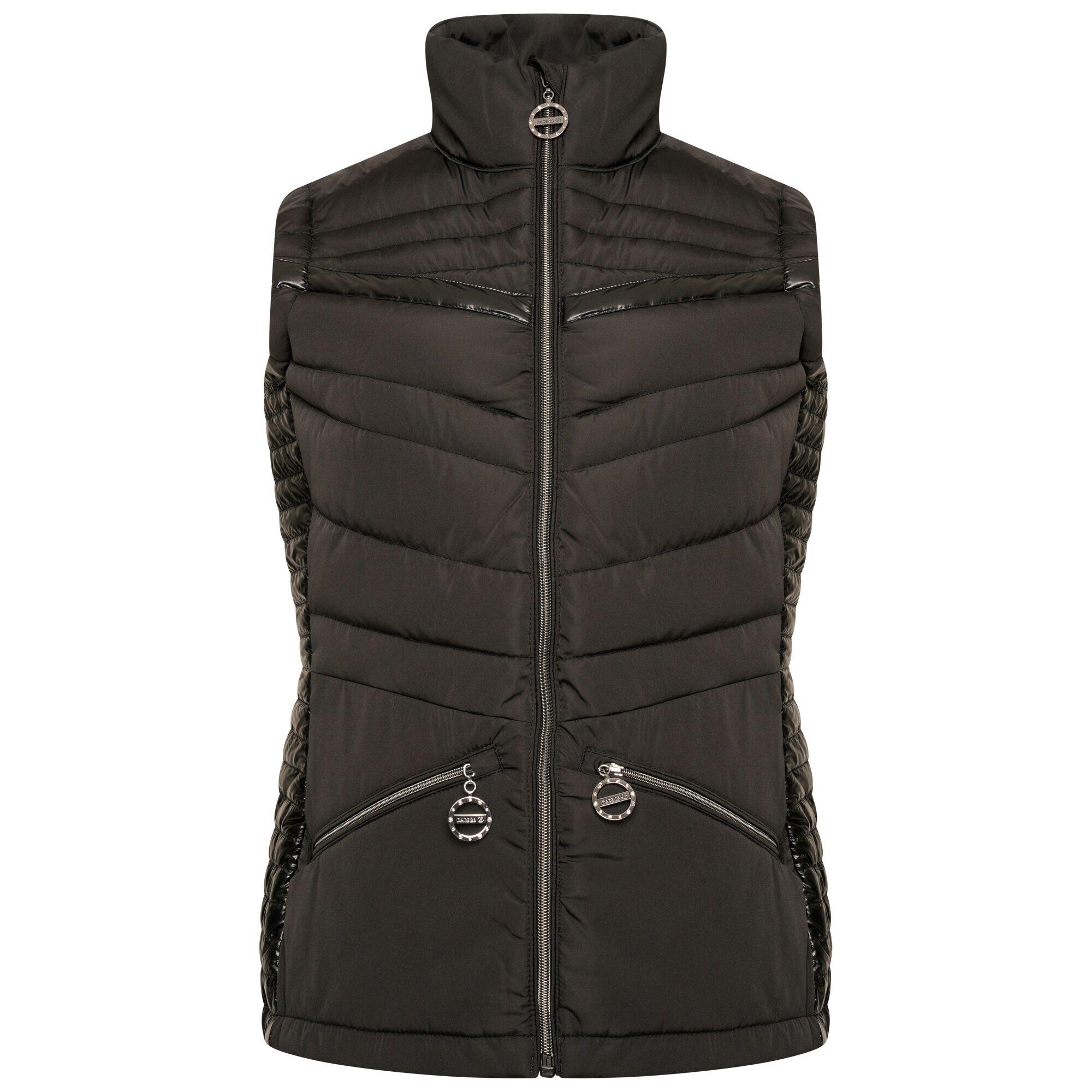 Women's BURNISH sleeveless jacket (Black)