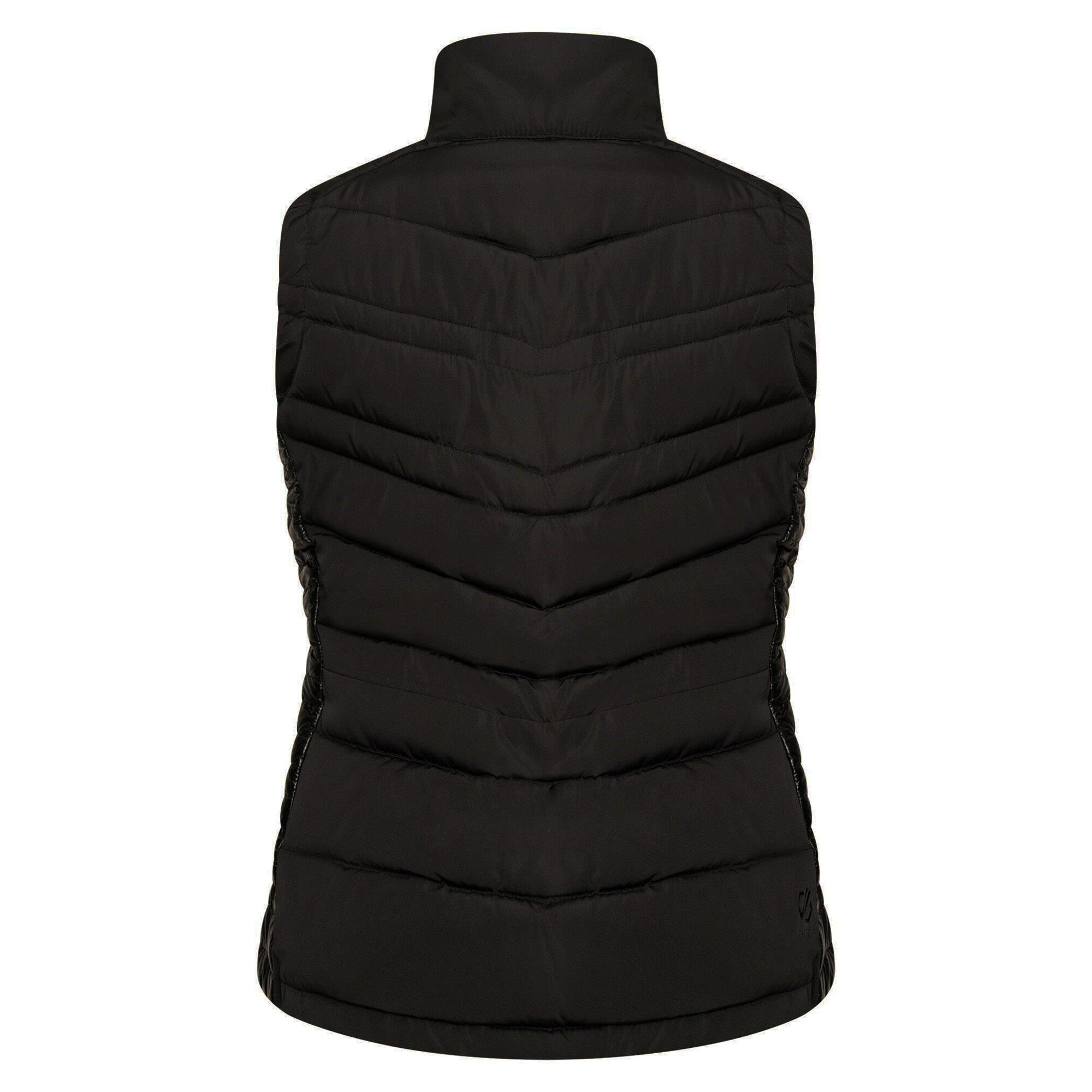 Women's BURNISH sleeveless jacket (Black)