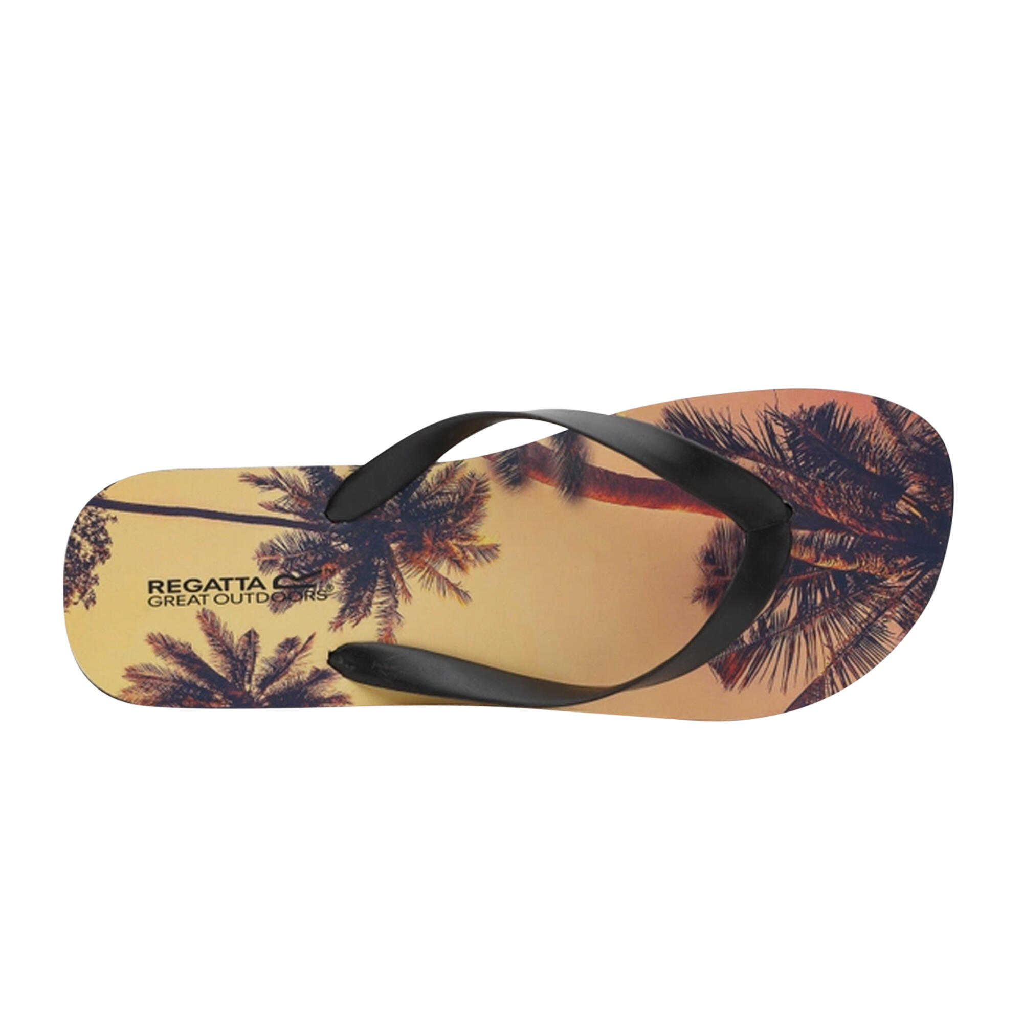 Mens Bali Flip Flops (Sunset Palm) 2/5