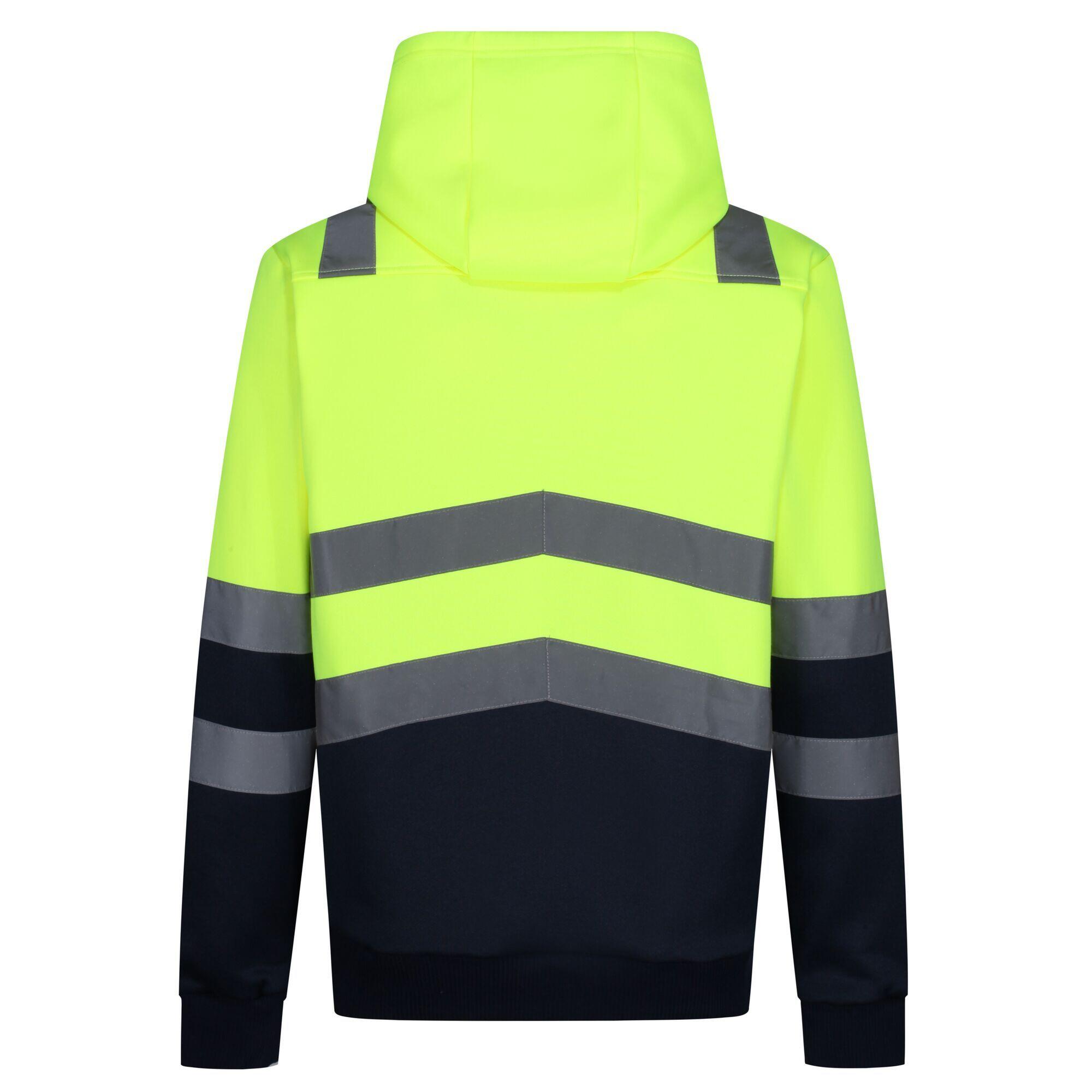 Kapuzenpullover hohe Sichtbarkeit für Herren Gelb 2/4
