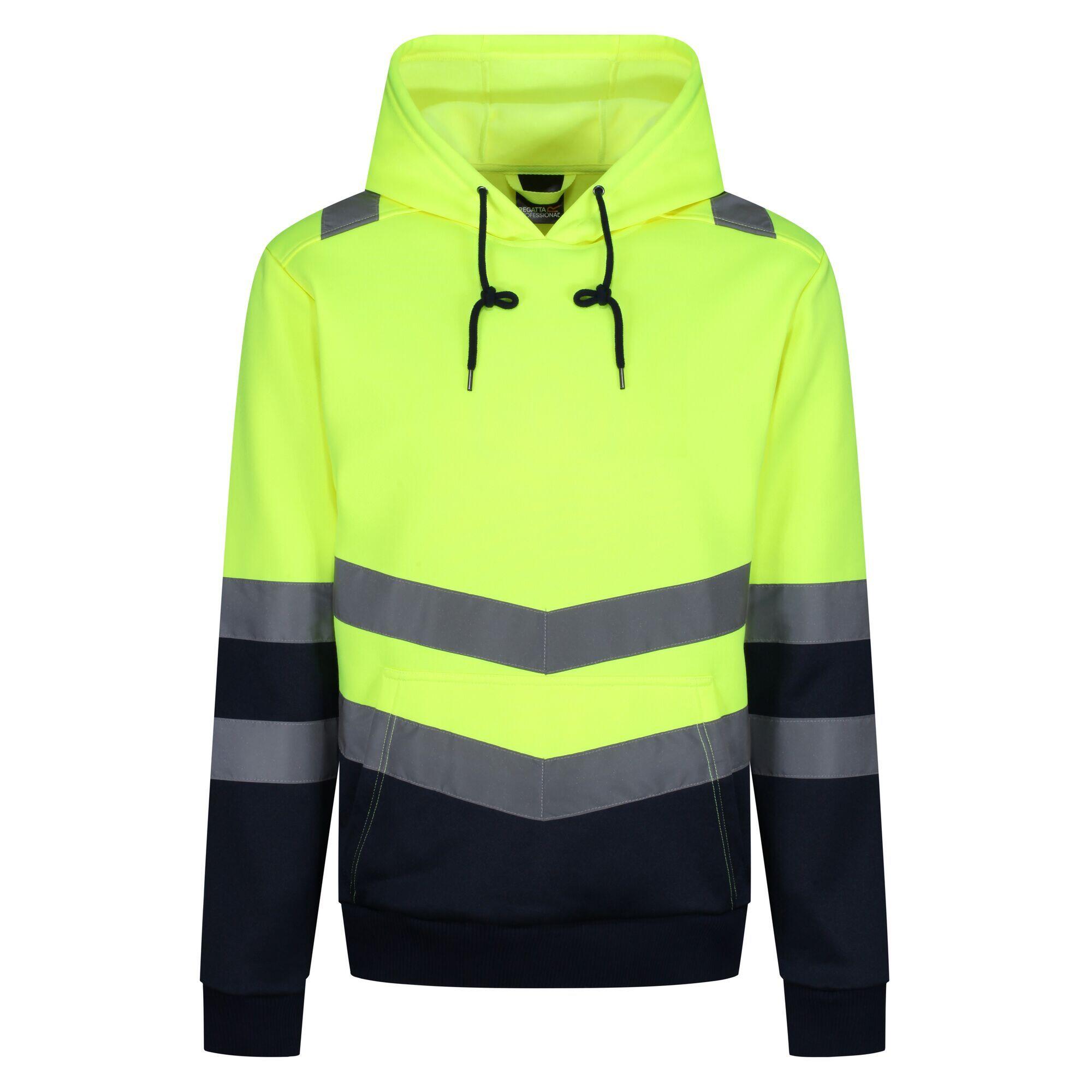 REGATTA Mens Overhead HighVis Hoodie (Yellow)