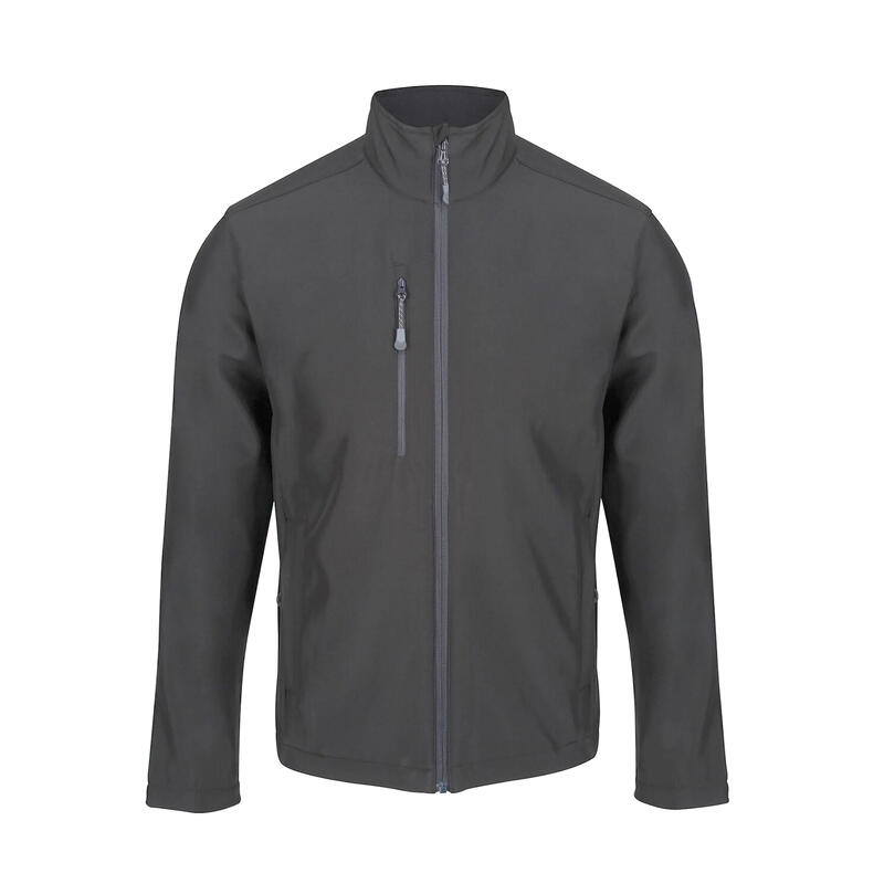 Chaqueta Softshell Honestly Made para Hombre Gris Seal