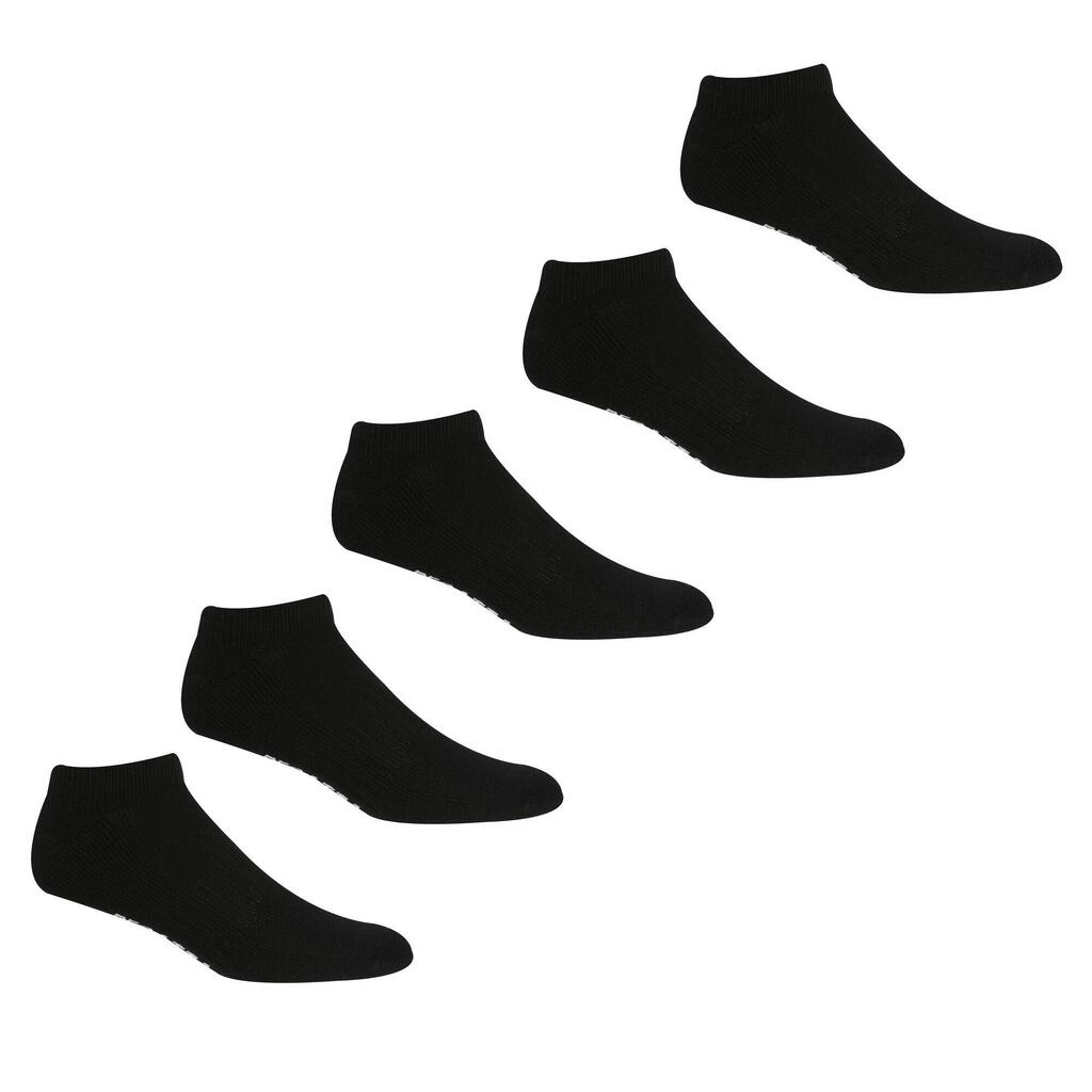 Unisex Adult Trainer Socks (Pack of 5) (Black)