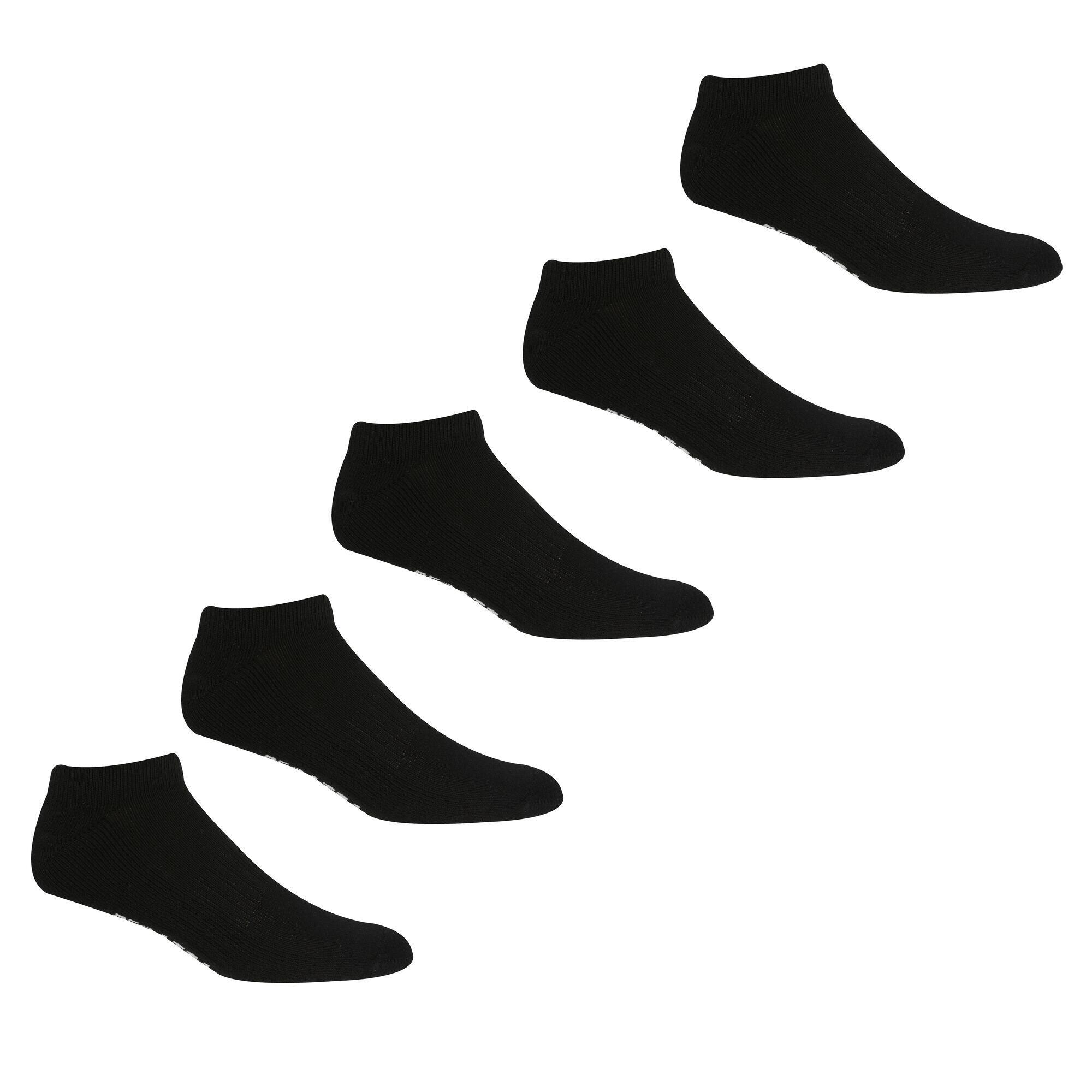 REGATTA Unisex Adult Trainer Socks (Pack of 5) (Black)