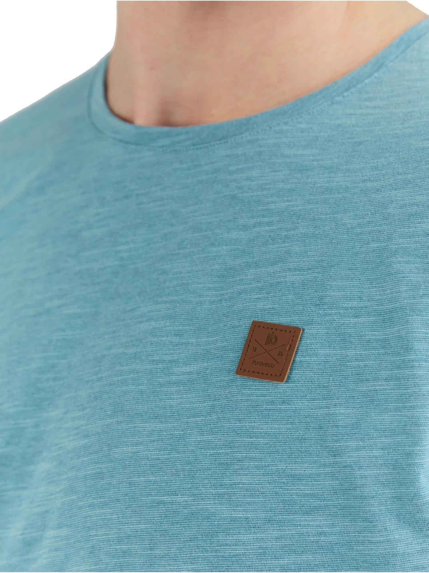 T-shirt męski Fundango Jaggy Strukturyzowany krótki rękaw 3/7