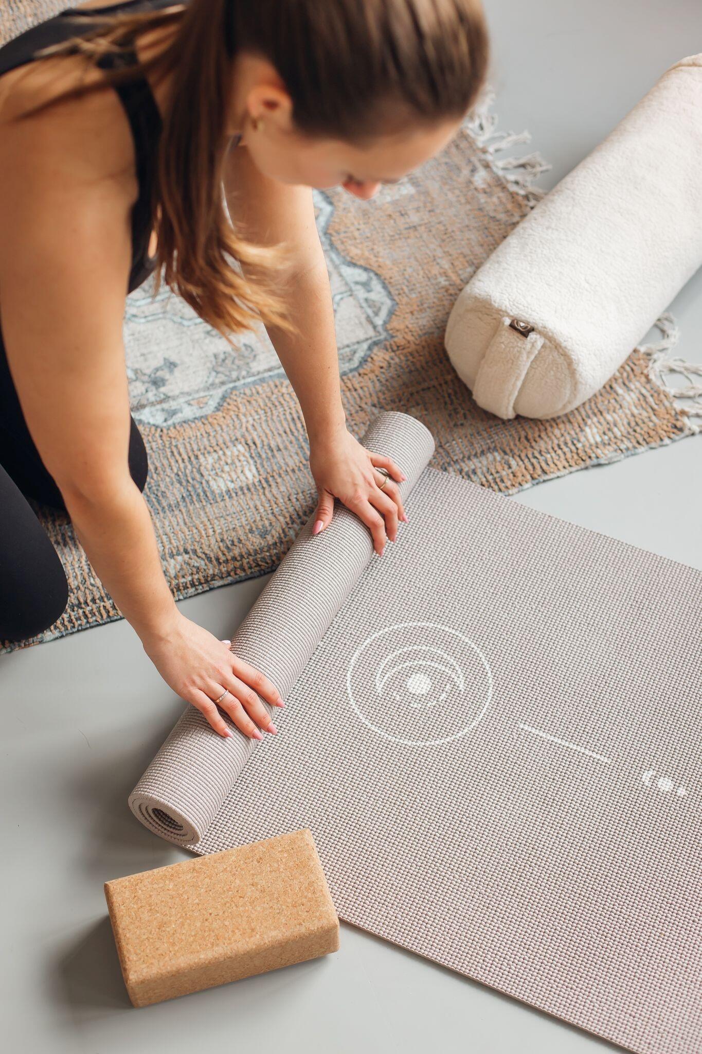 Lotus Yogamat sticky extra dik align taupe 4/5