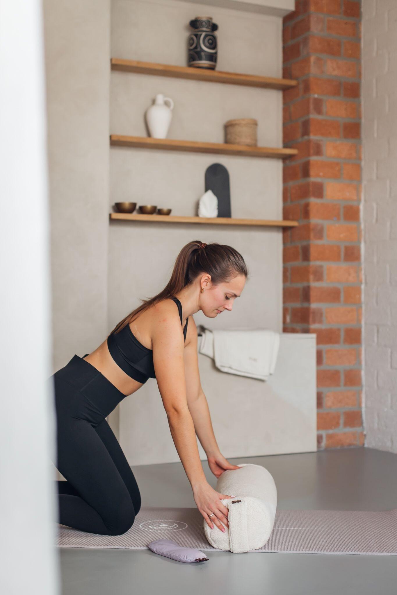 Lotus Yogamat sticky extra dik align taupe 3/5