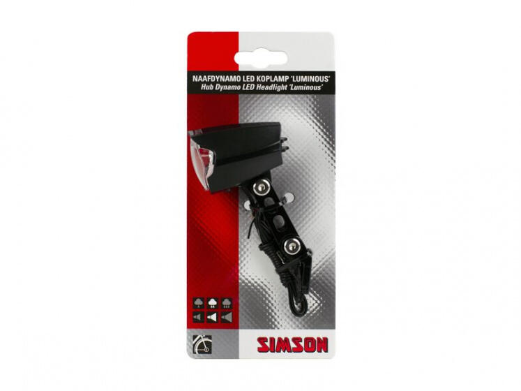 Phare de Dynamo Simson Luminous - Noir, Hub 4/6