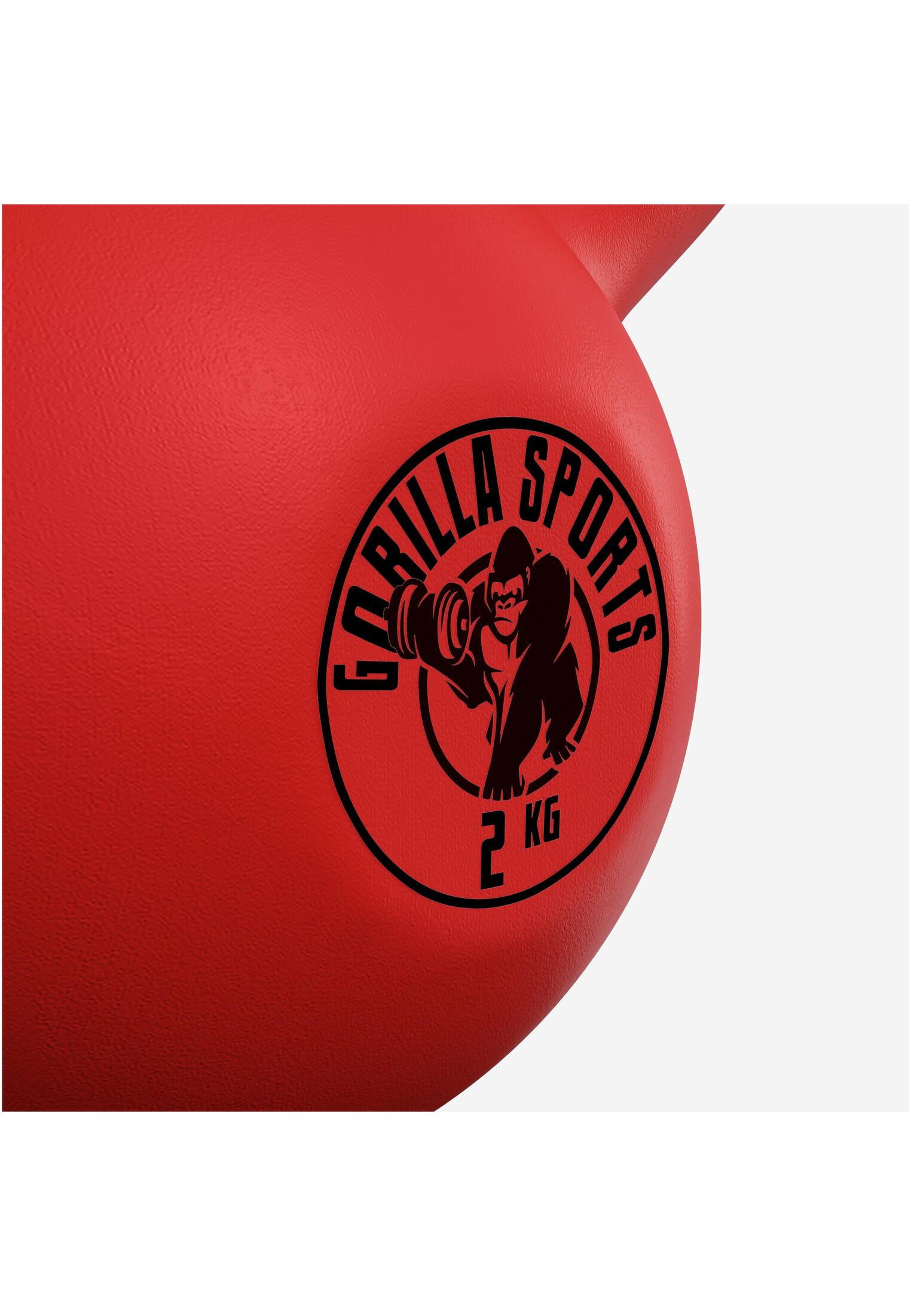 Kettlebell - 2 kg, Gusseisen, Vinyl Beschichtung, Schwunghantel, Kugelgewicht 6/7