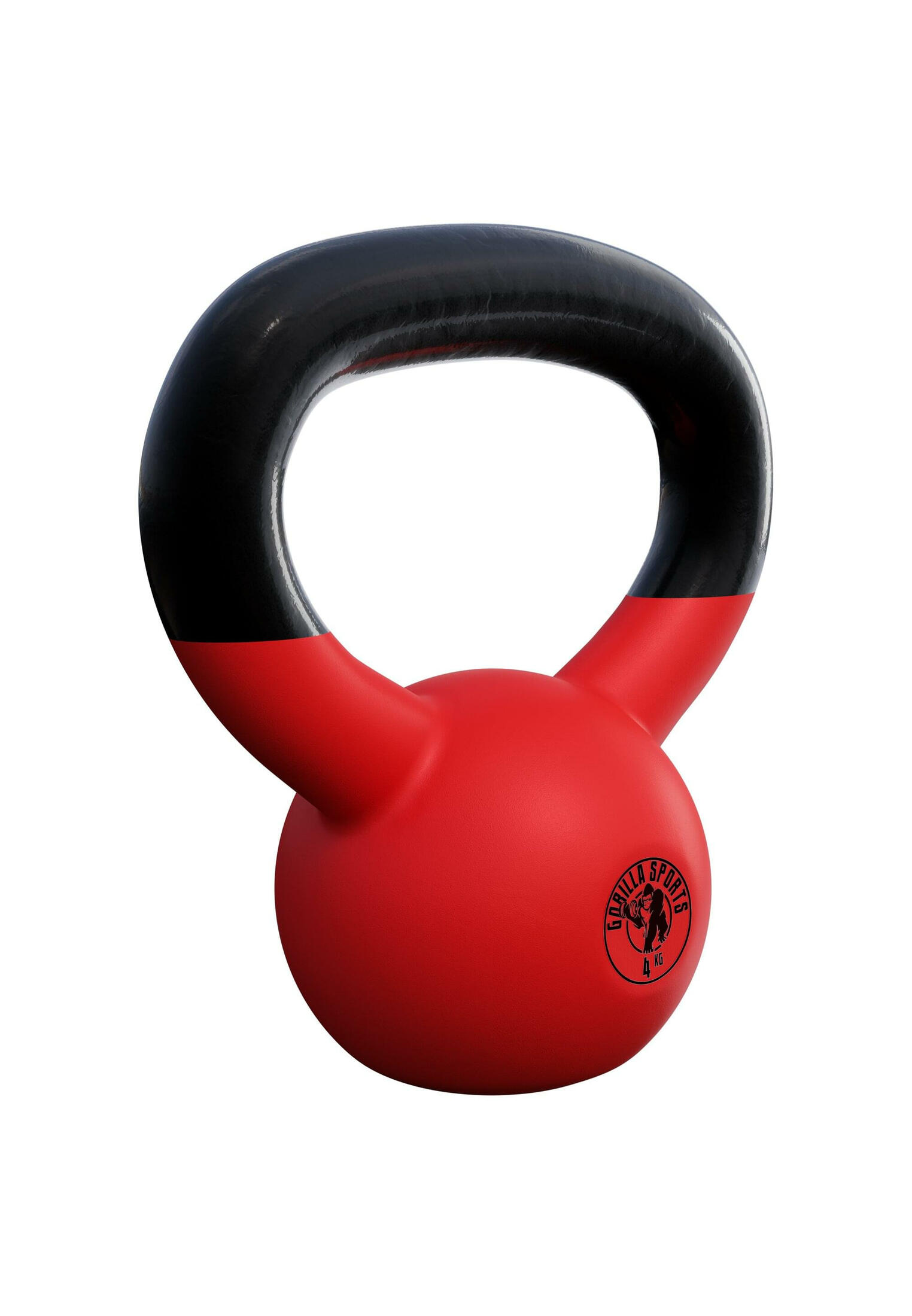 Kettlebell din fonta turnata cu invelis de cauciuc 4kg