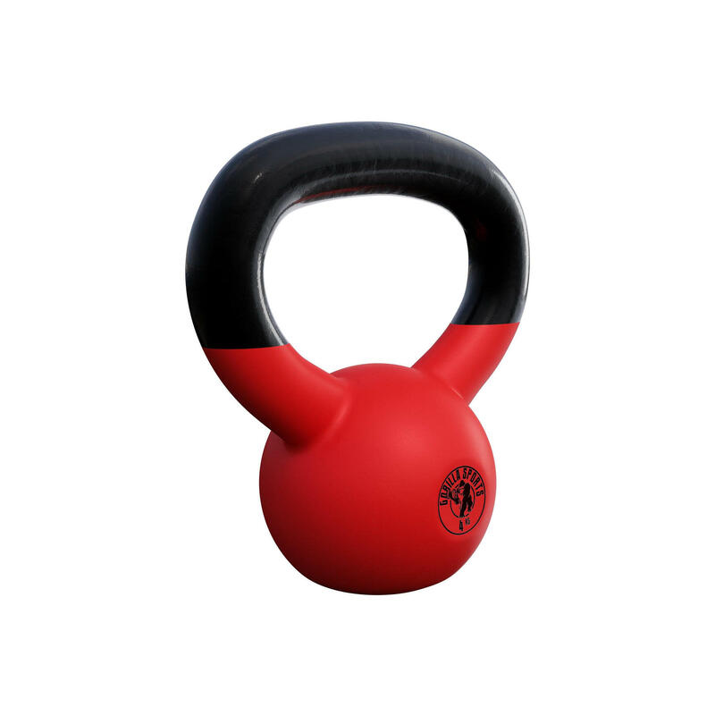 Kettlebell - Gietijzer (rubber coating) - 4 kg