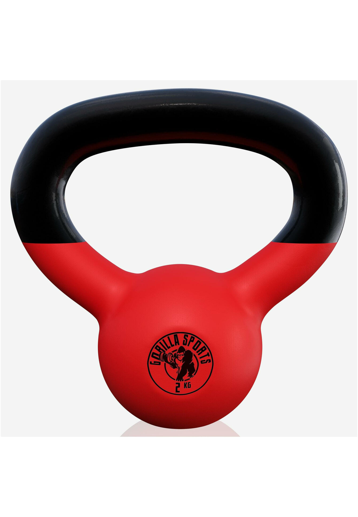 Kettlebell - 2 kg, Gusseisen, Vinyl Beschichtung, Schwunghantel, Kugelgewicht 2/7