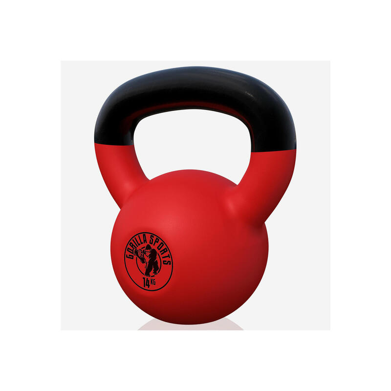 Kettlebell - Gietijzer (rubber coating) - 14 kg