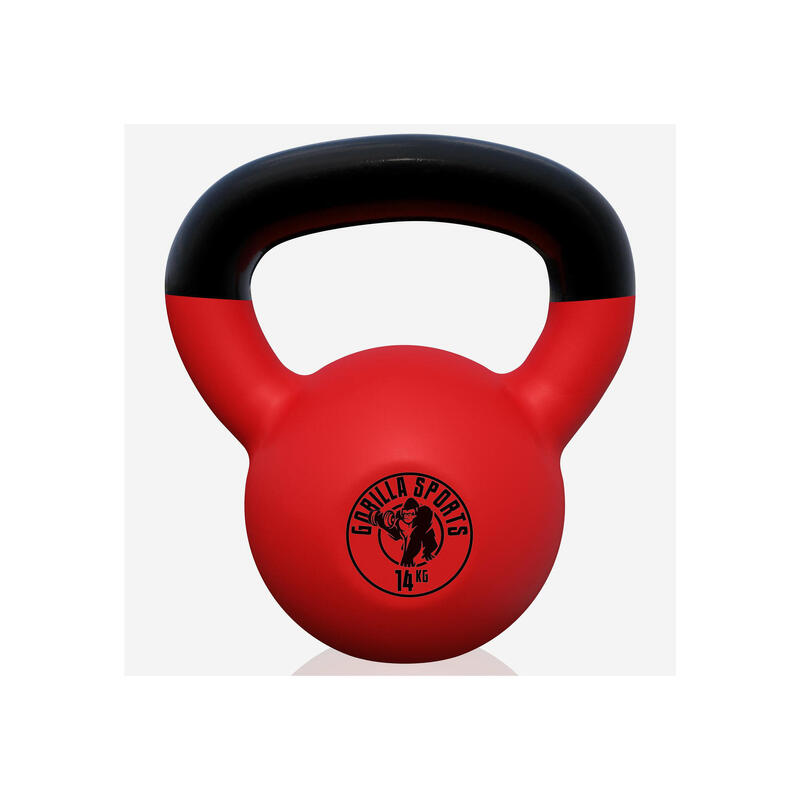 Kettlebell - Gietijzer (rubber coating) - 14 kg