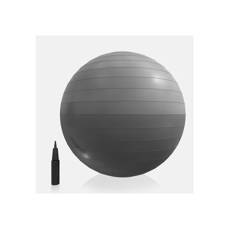 Fitnessbal Ø 55 cm - incl. Pomp - Gym bal - Yoga - Belastbaar tot 500 kg - Grijs