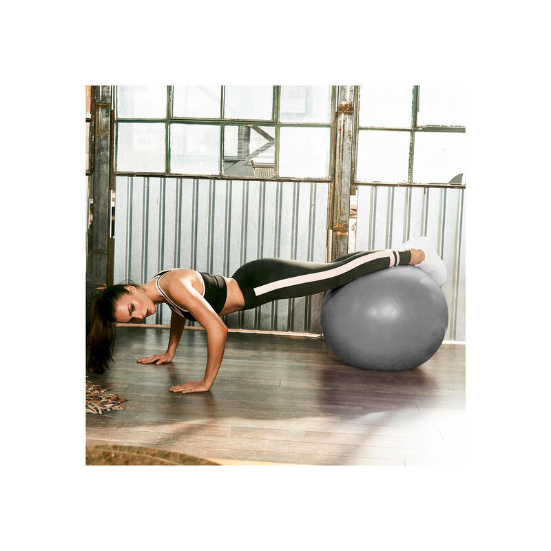 Fitnessbal Ø 55 cm - incl. Pomp - Gym bal - Yoga - Belastbaar tot 500 kg - Grijs