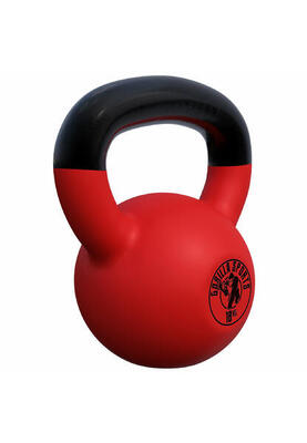 Kettlebell - gietijzer - vinyl - gewicht - rood - 2 kg